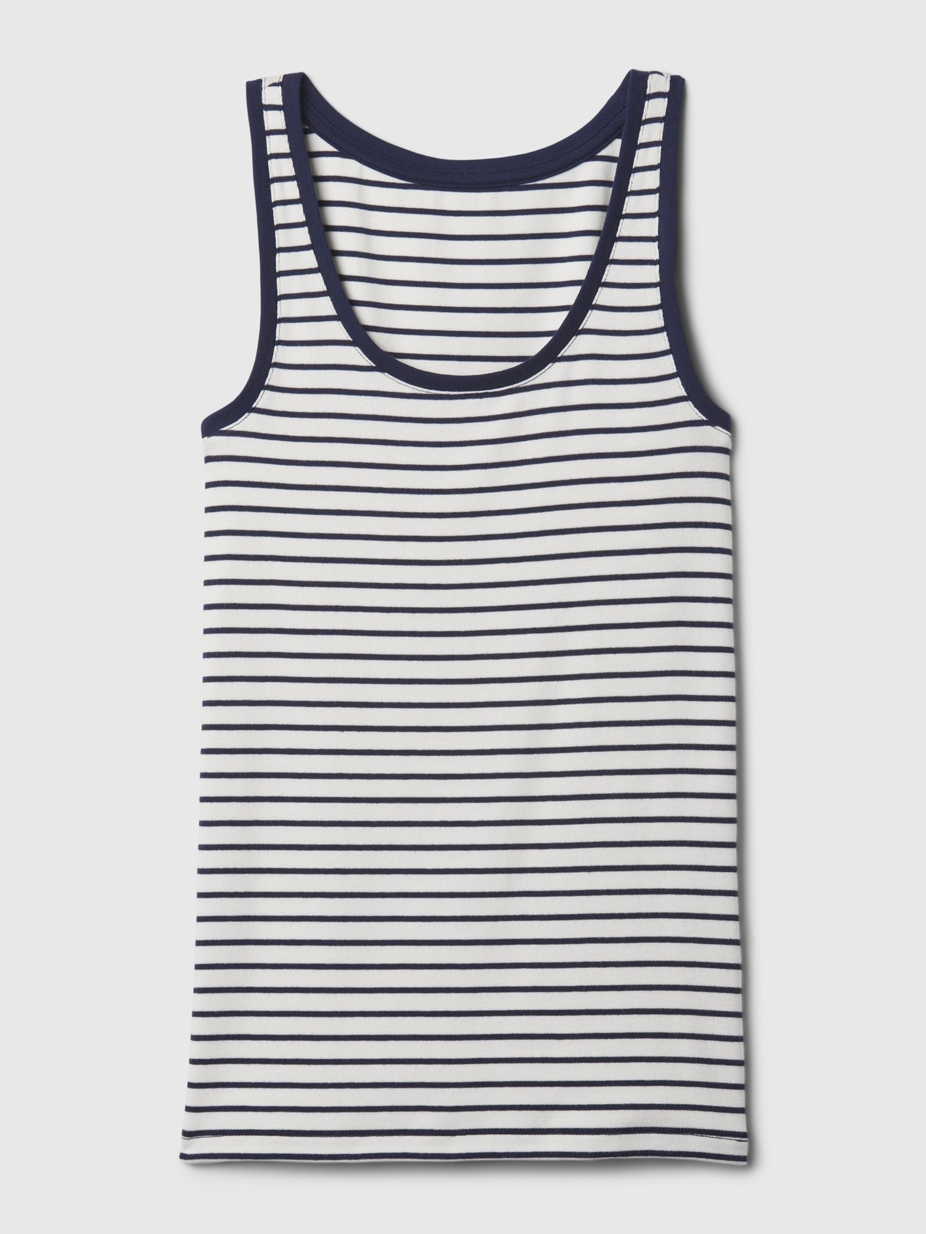 Navy/White Stripe Modern Tank Top - Image 4 of 4