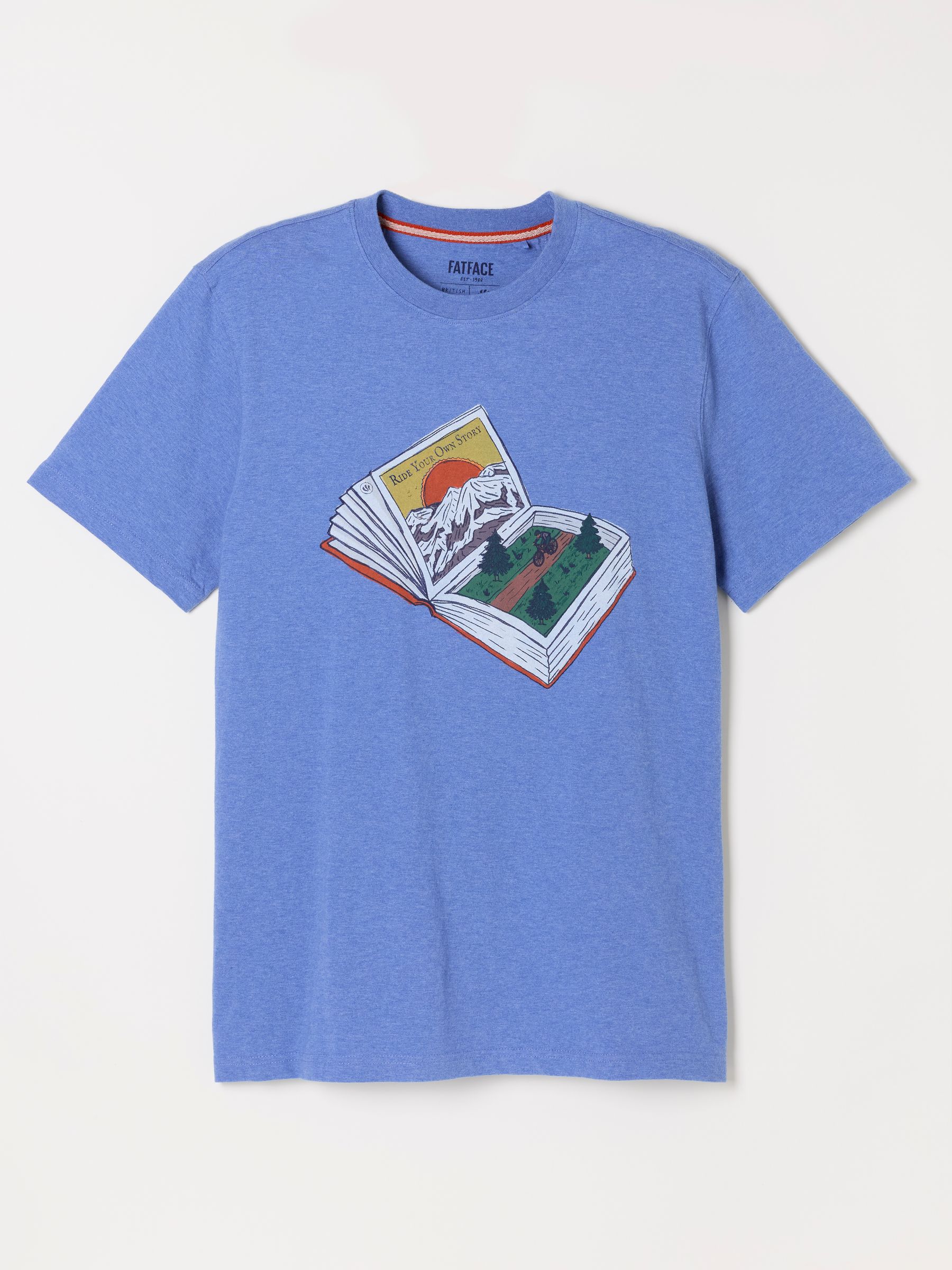 Chambray Blue Book Bike Graphic T-Shirt - Image 6 of 6