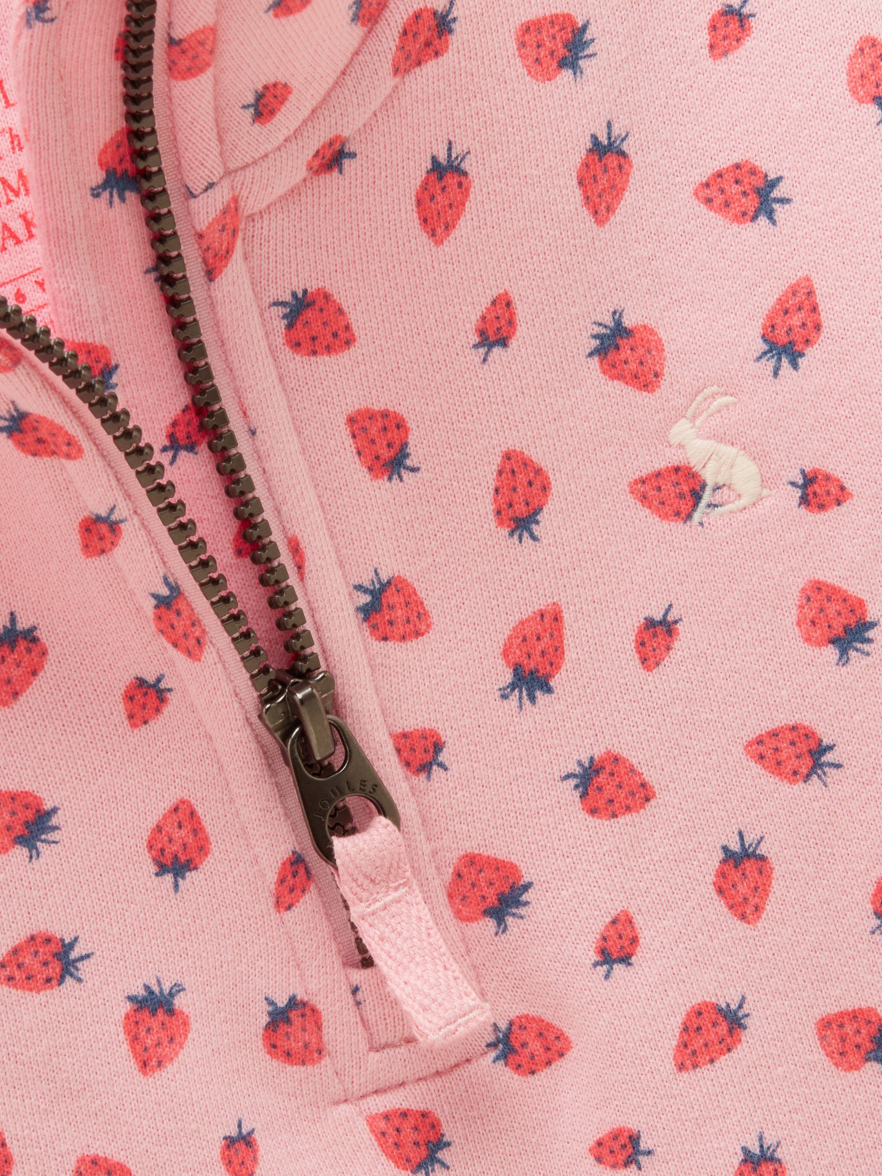 Kids' Pink Quater Zip Sweatshirt and Shorts Set - Image 8 of 9