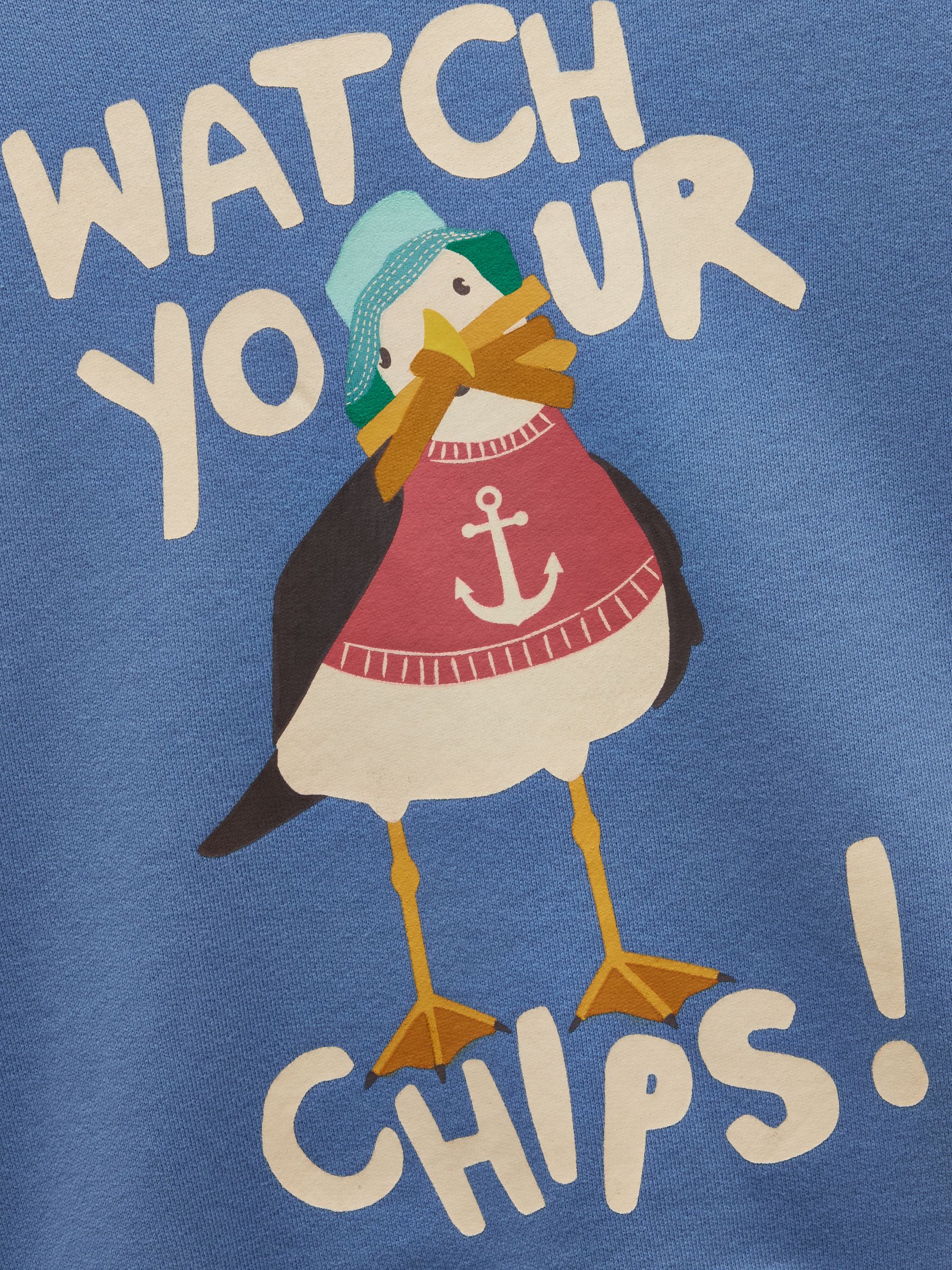 Boys' Artwork Blue Screenprint Sweatshirt - Image 3 of 5