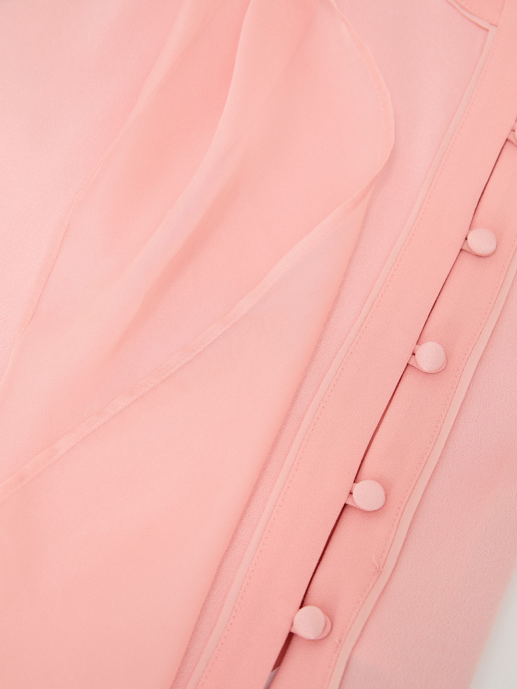 Satin Sleeveless Scarf-Neck Top in Pink - image 3