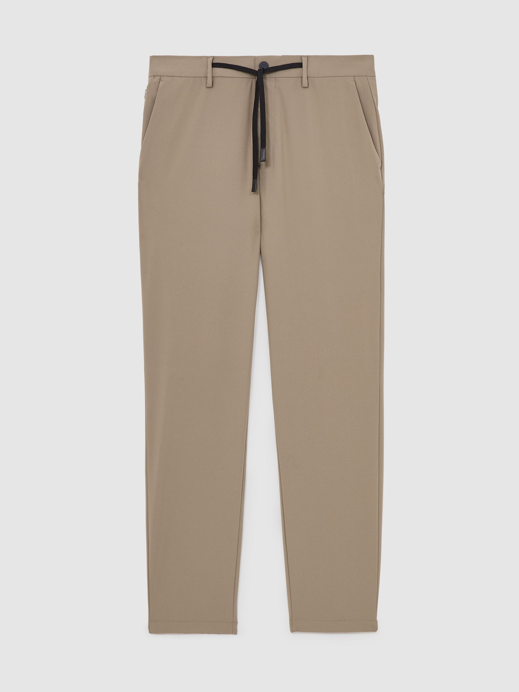 Technical Stretch Relaxed Trousers in Taupe Brown - Image 2 of 6