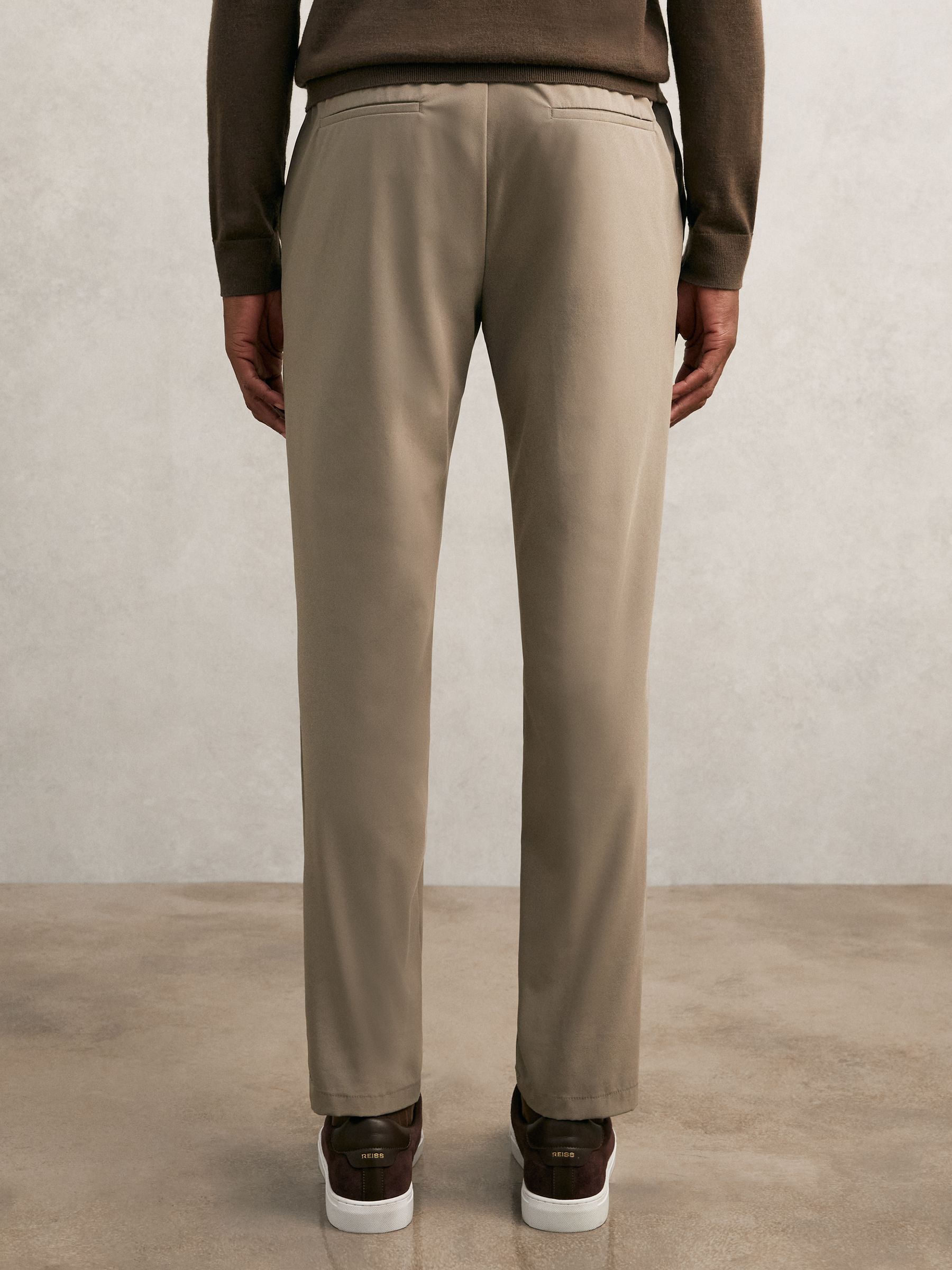 Technical Stretch Relaxed Trousers in Taupe Brown - image 5