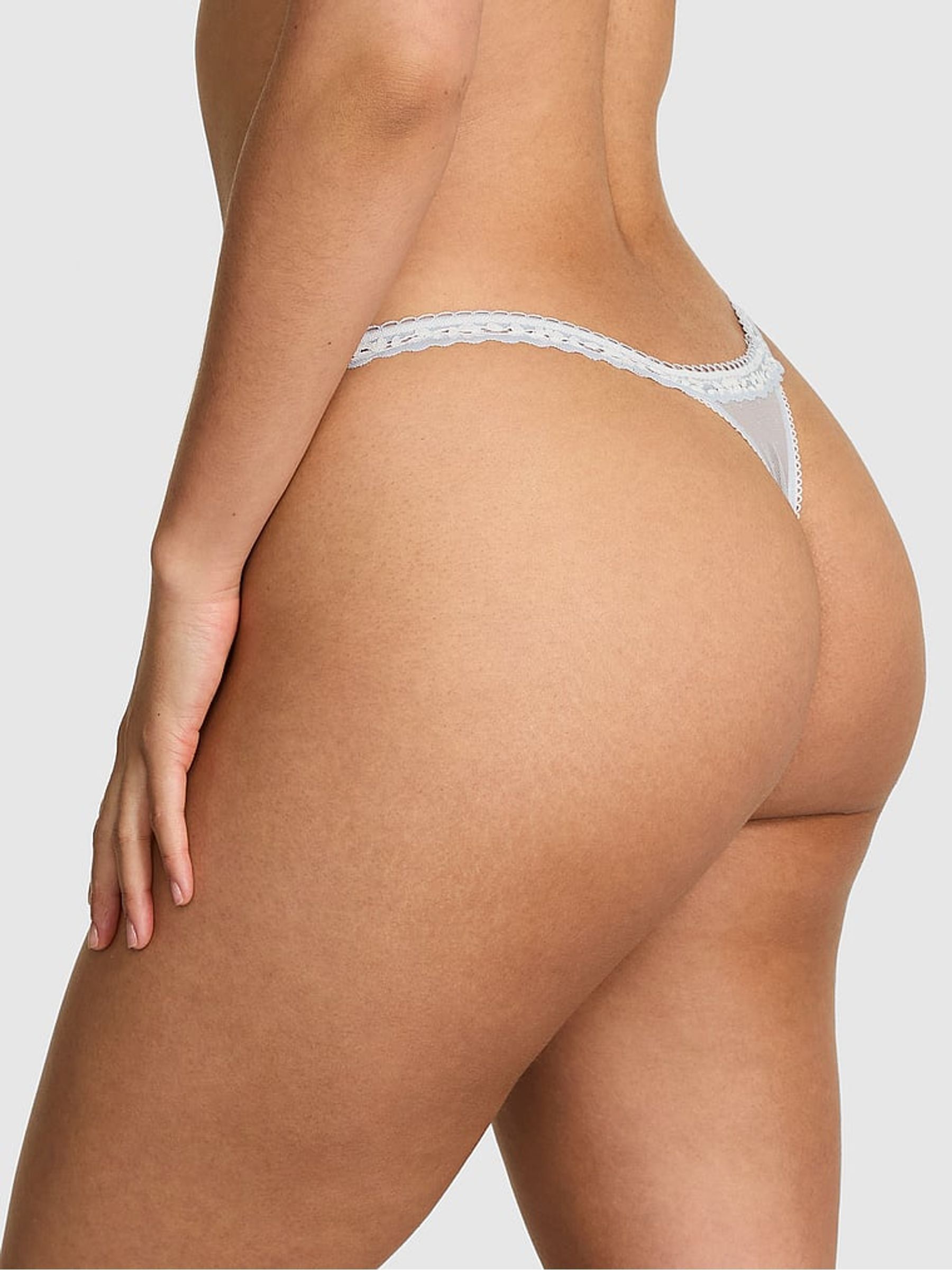 Adrift Blue Mini Scoop Thong Valerie Lace Mini Scoop  Knickers - Image 2 of 2