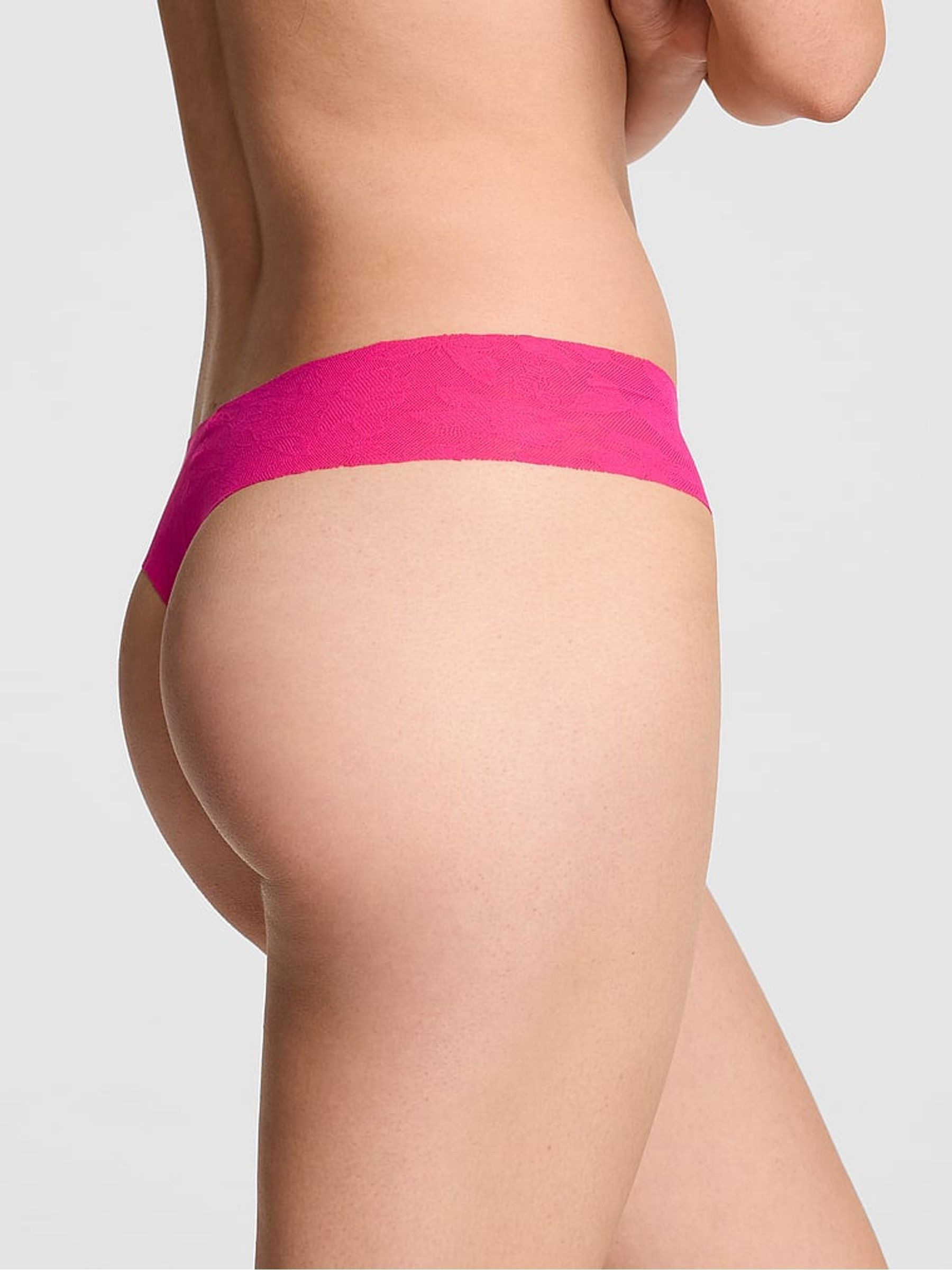 Hot Stuff Pink Thong No Show Lace Knickers - Image 2 of 2