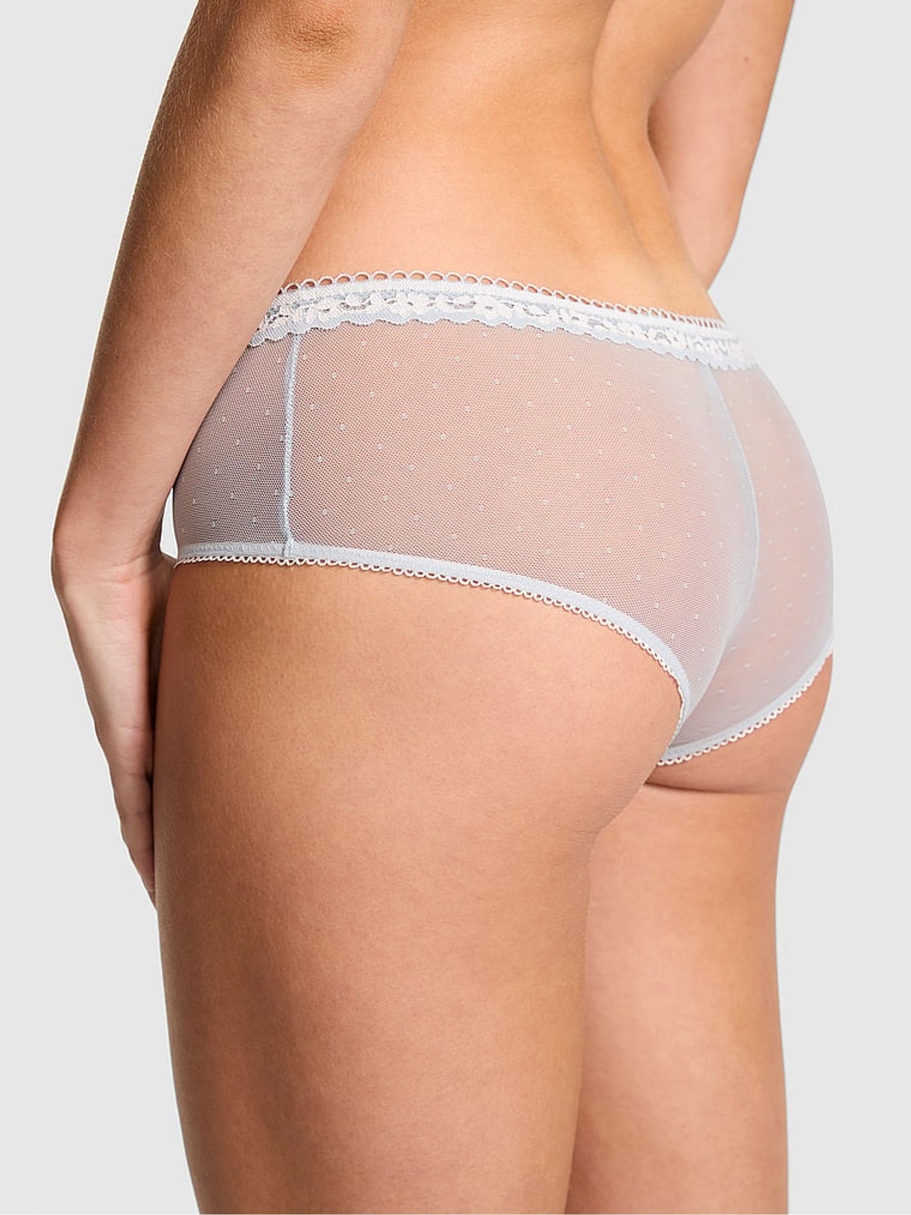 Adrift Blue Cheeky Valerie Lace Mini Scoop  Knickers - Image 2 of 3