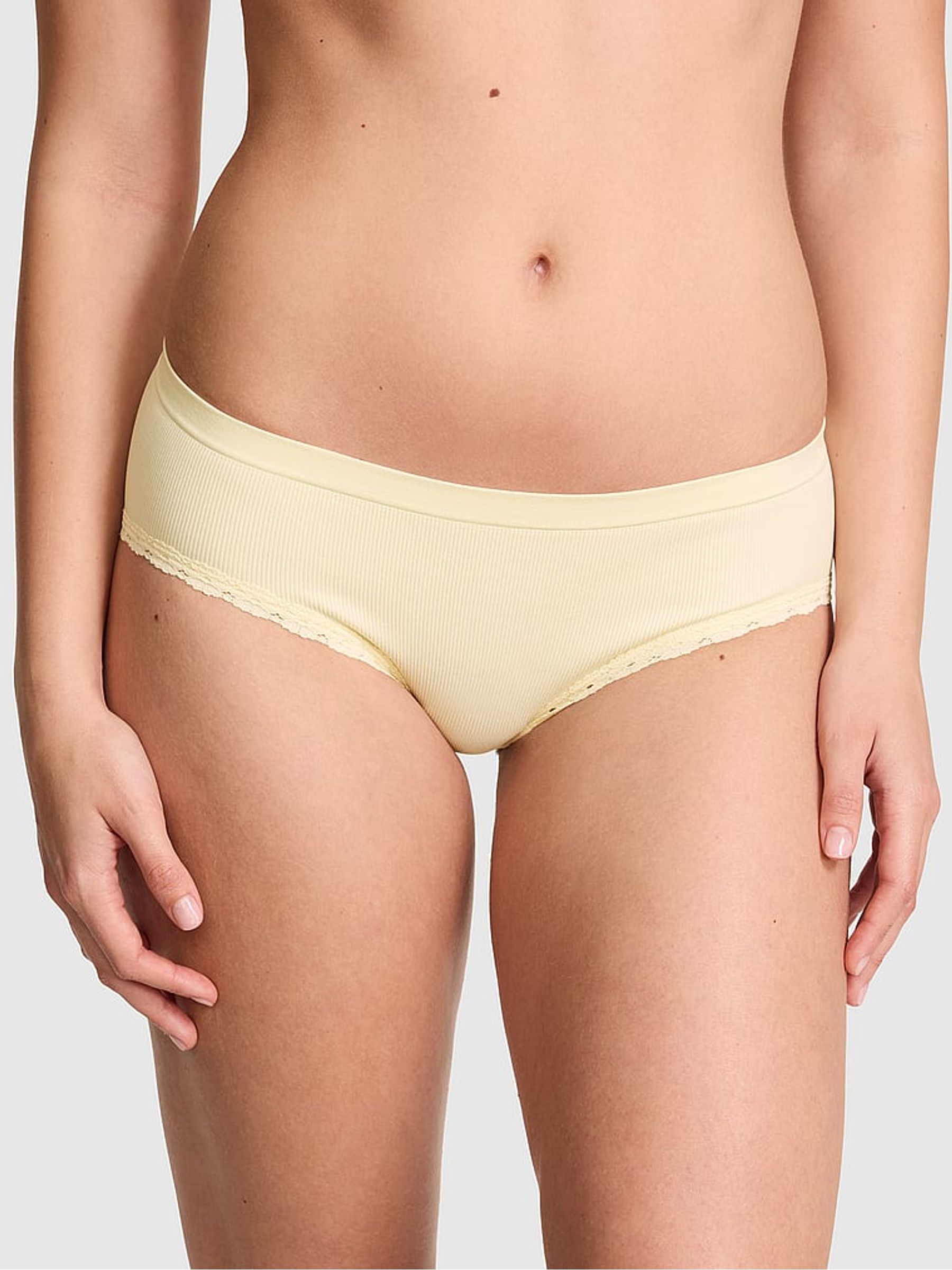 Palest Yellow Hipster Seamless Ribbed Knickers - Image 1 of 2