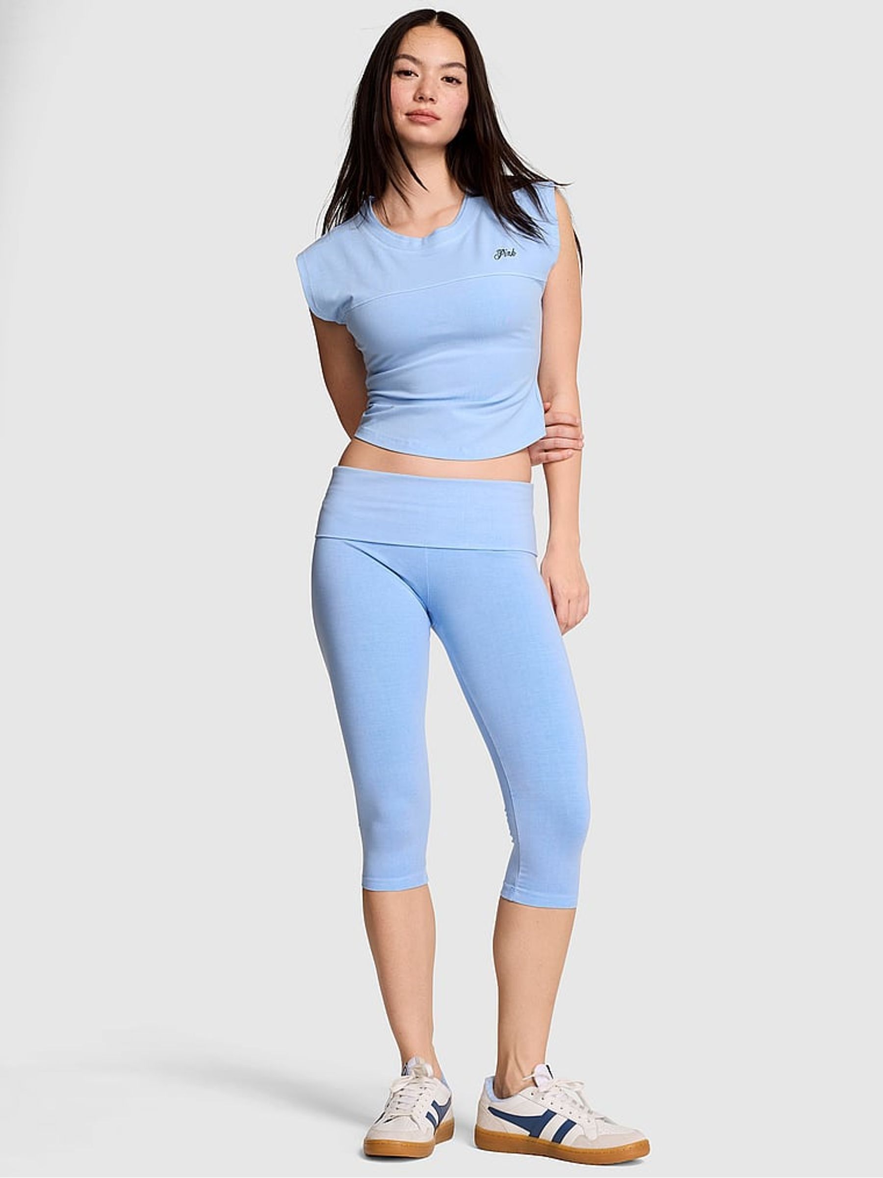 Blue Dancer Foldover Leggings - Image 2 of 3