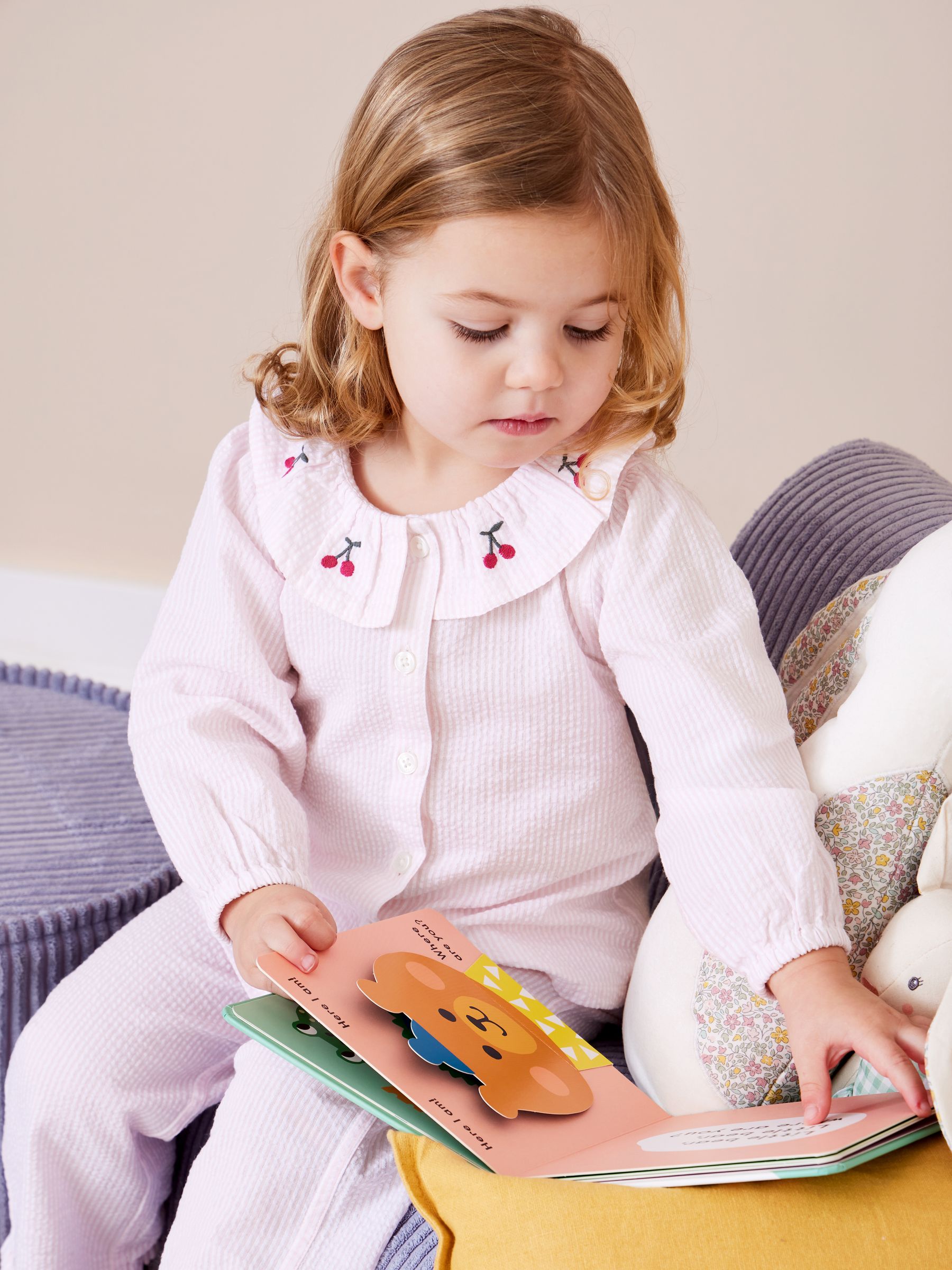 Pink Stripe Seersucker Pyjamas - Image 1 of 2