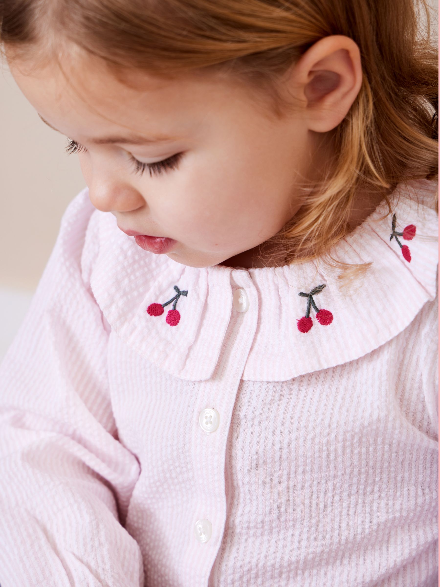 Pink Stripe Seersucker Pyjamas - Image 2 of 2