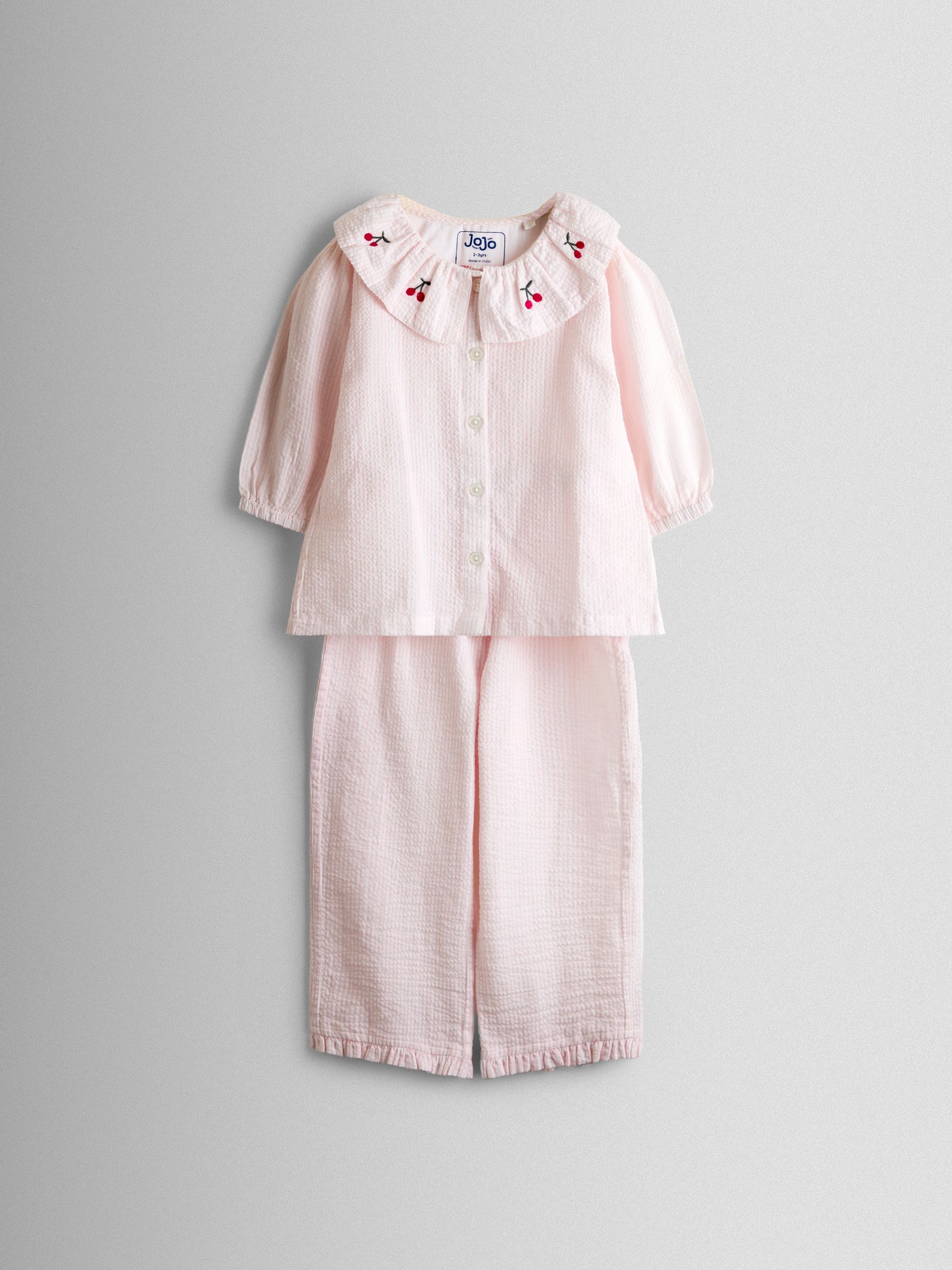 Pink Stripe Seersucker Pyjamas - Image 3 of 8