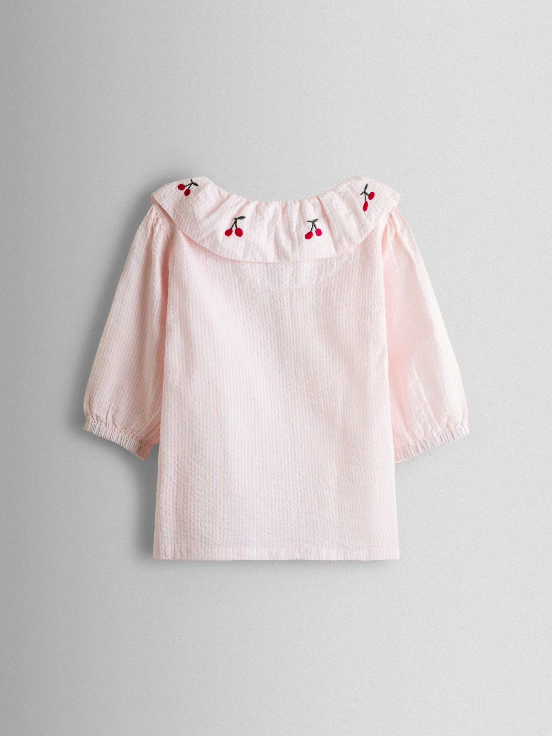 Pink Stripe Seersucker Pyjamas - Image 5 of 8