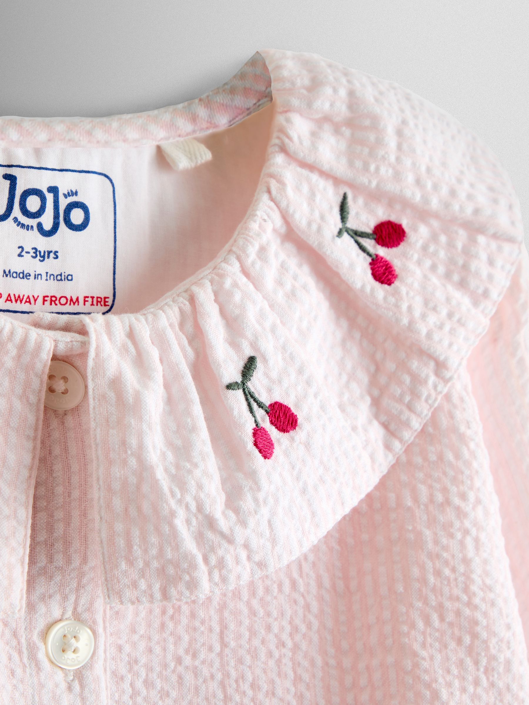 Pink Stripe Seersucker Pyjamas - Image 8 of 8