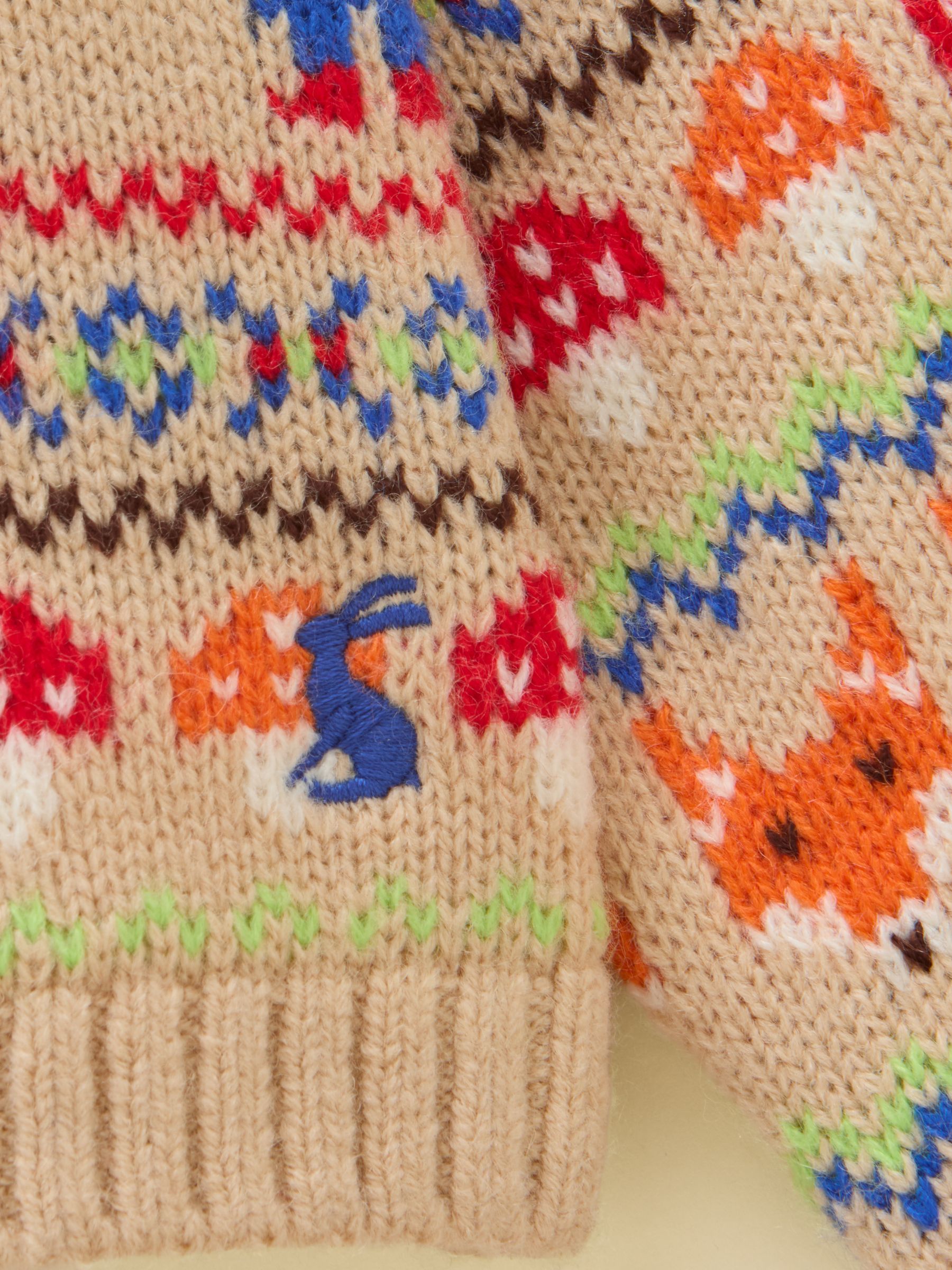 Boys' Radlie Oat Fair Isle Knit Jumper - Image 3 of 4