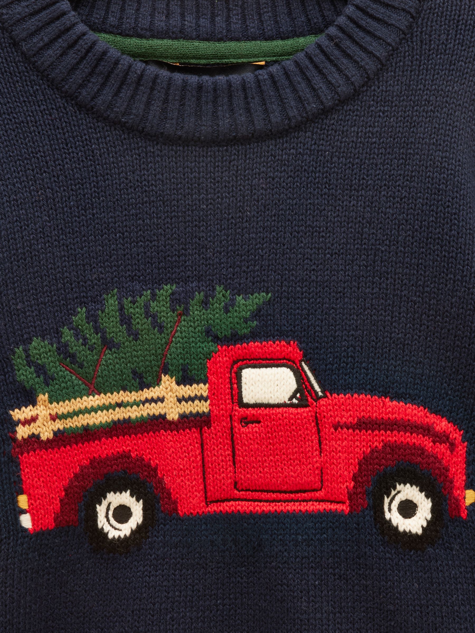 Boys' Intarsia Blue Knit Jumper - Image 3 of 4
