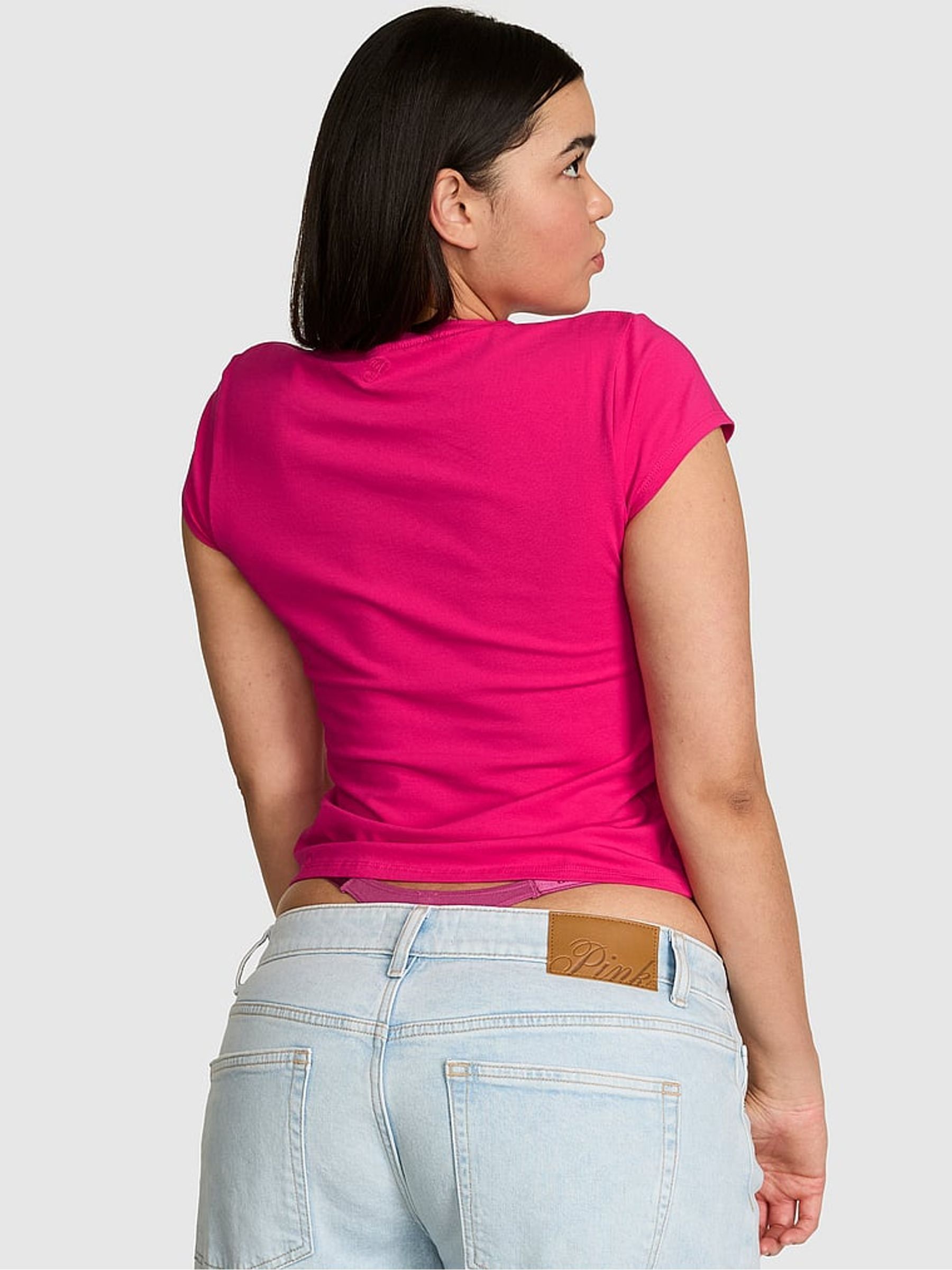 Hot Stuff Pink Retro T-Shirt - Image 2 of 2 Hot Stuff Pink Retro T-Shirt - Image 2 of 2