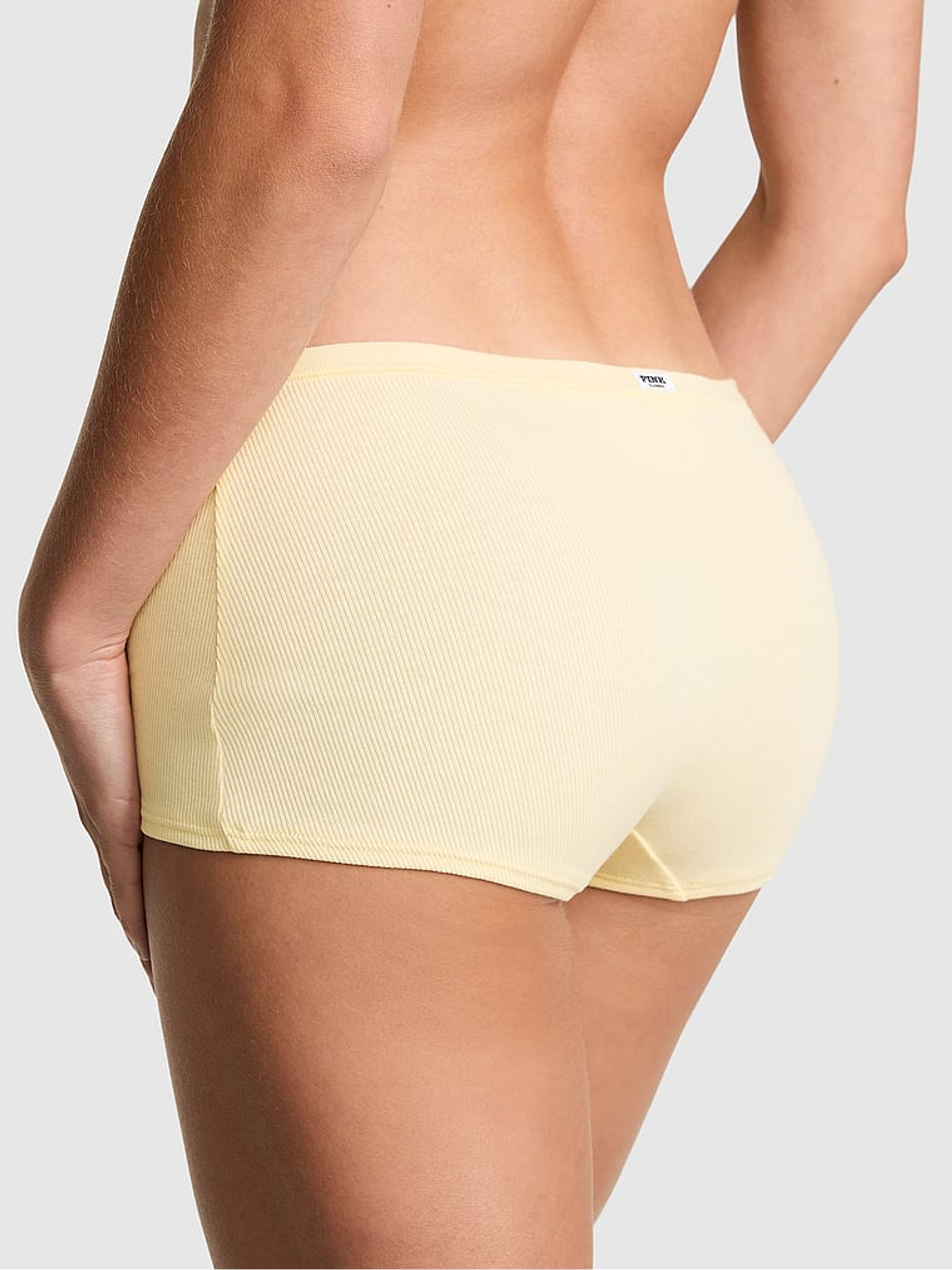 Palest Yellow Boyshort Cotton Knickers - Image 2 of 2