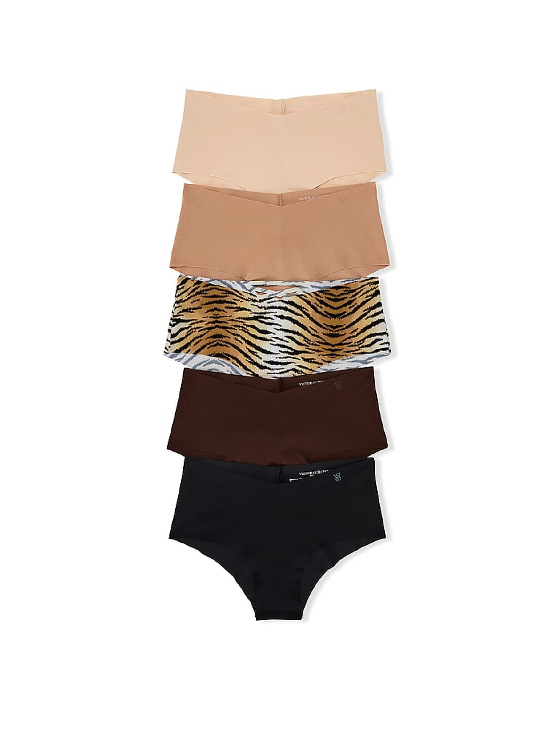 Nude/Tiger/Brown/Black Cheeky Knickers 5 Pack Knickers - Image 1 of 1