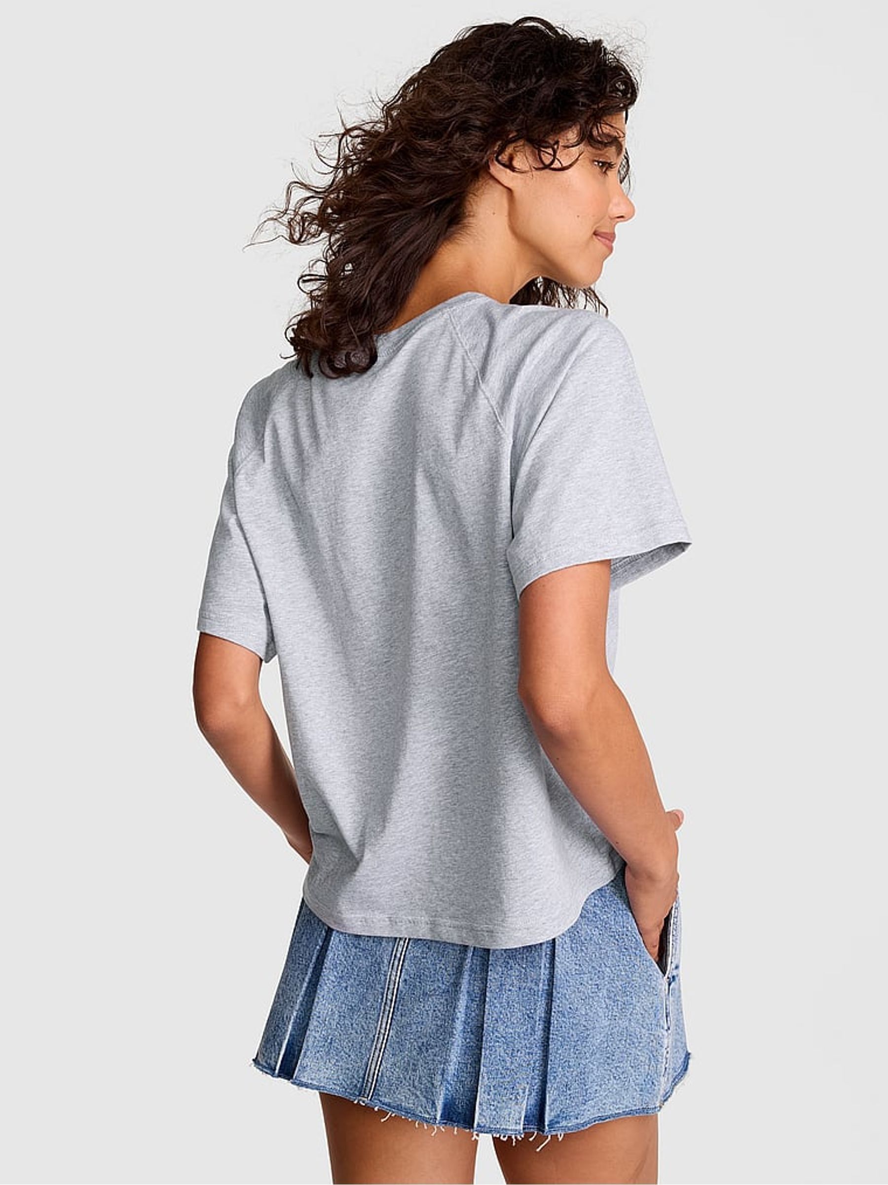 Medium Heather Grey Cotton T-Shirt - Image 2 of 2