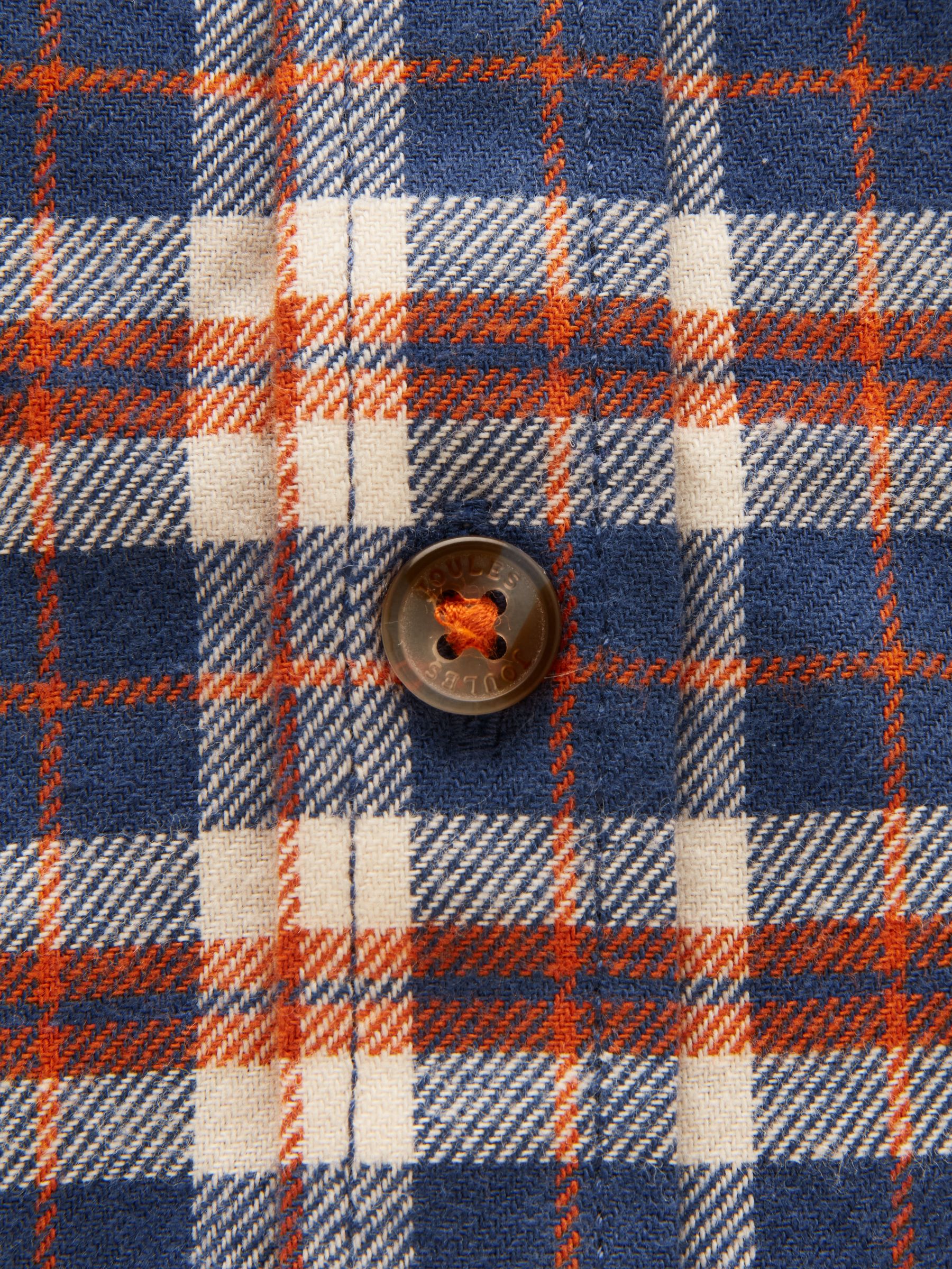 Boys' Brushed Burnt Orange Flannel Checked Shirt - Image 4 of 5