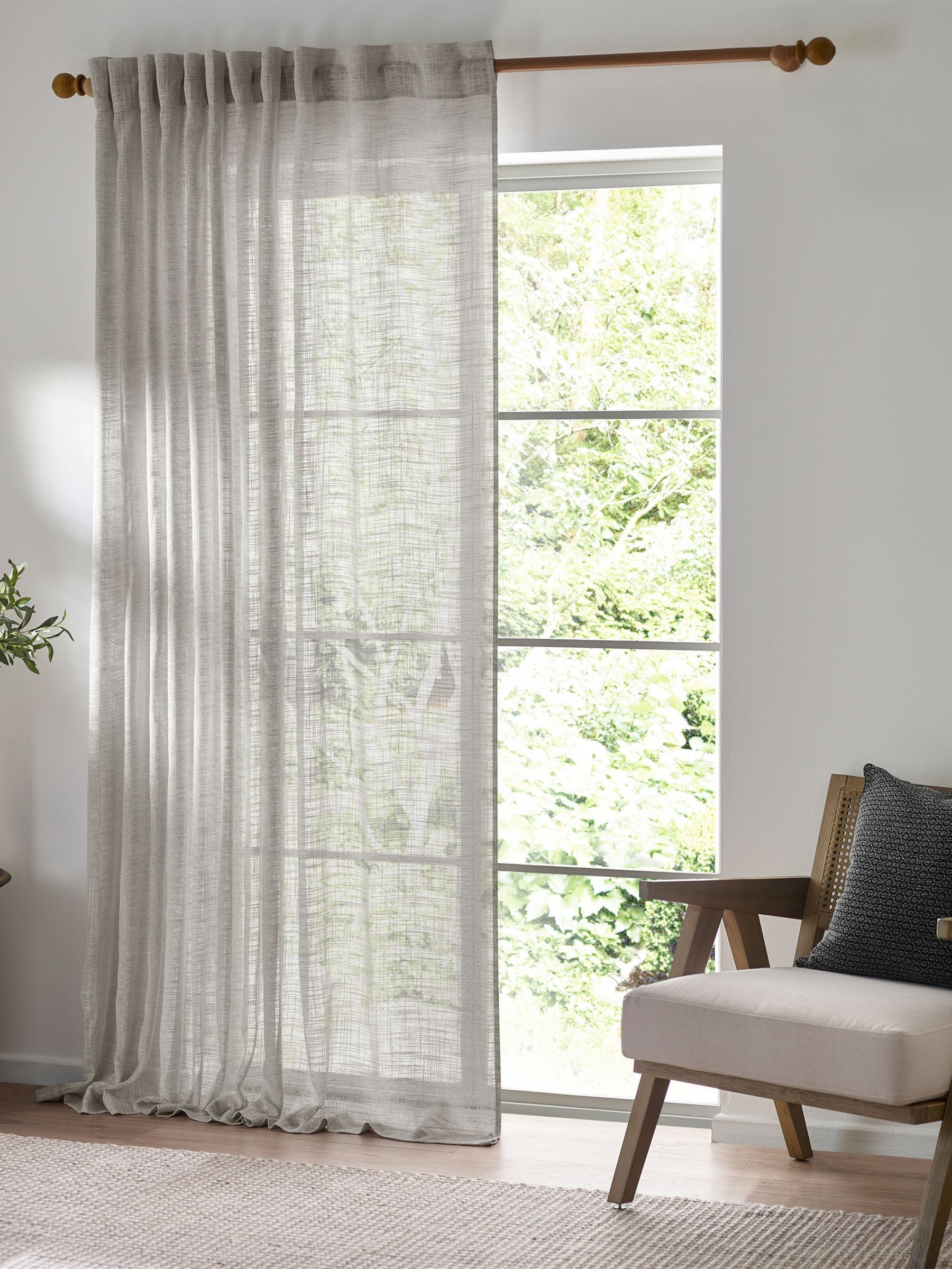 Yard Grey Cirrus Woven Sheer Panel Curtains - Image 1 of 5 Yard Grey Cirrus Woven Sheer Panel Curtains - Image 1 of 5