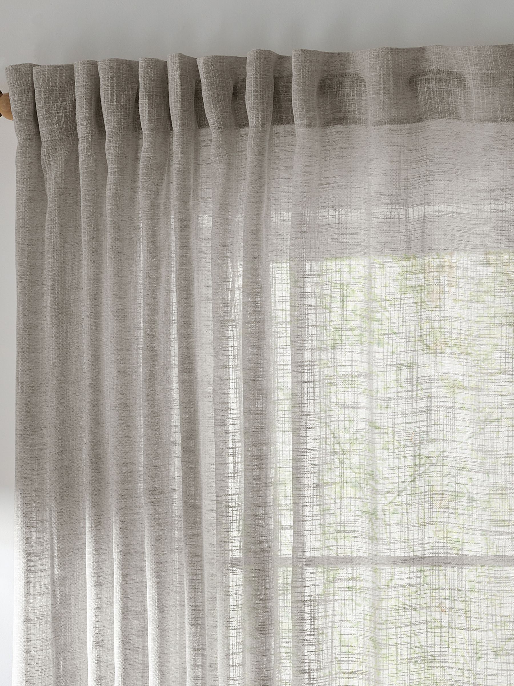 Yard Grey Cirrus Woven Sheer Panel Curtains - Image 3 of 5