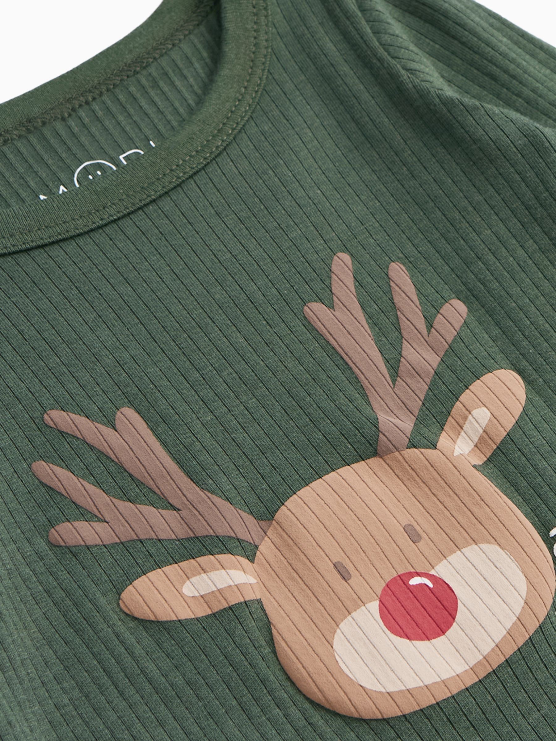 MORI Dark Green Supersoft 2 Piece Pyjama Set - Image 4 of 4