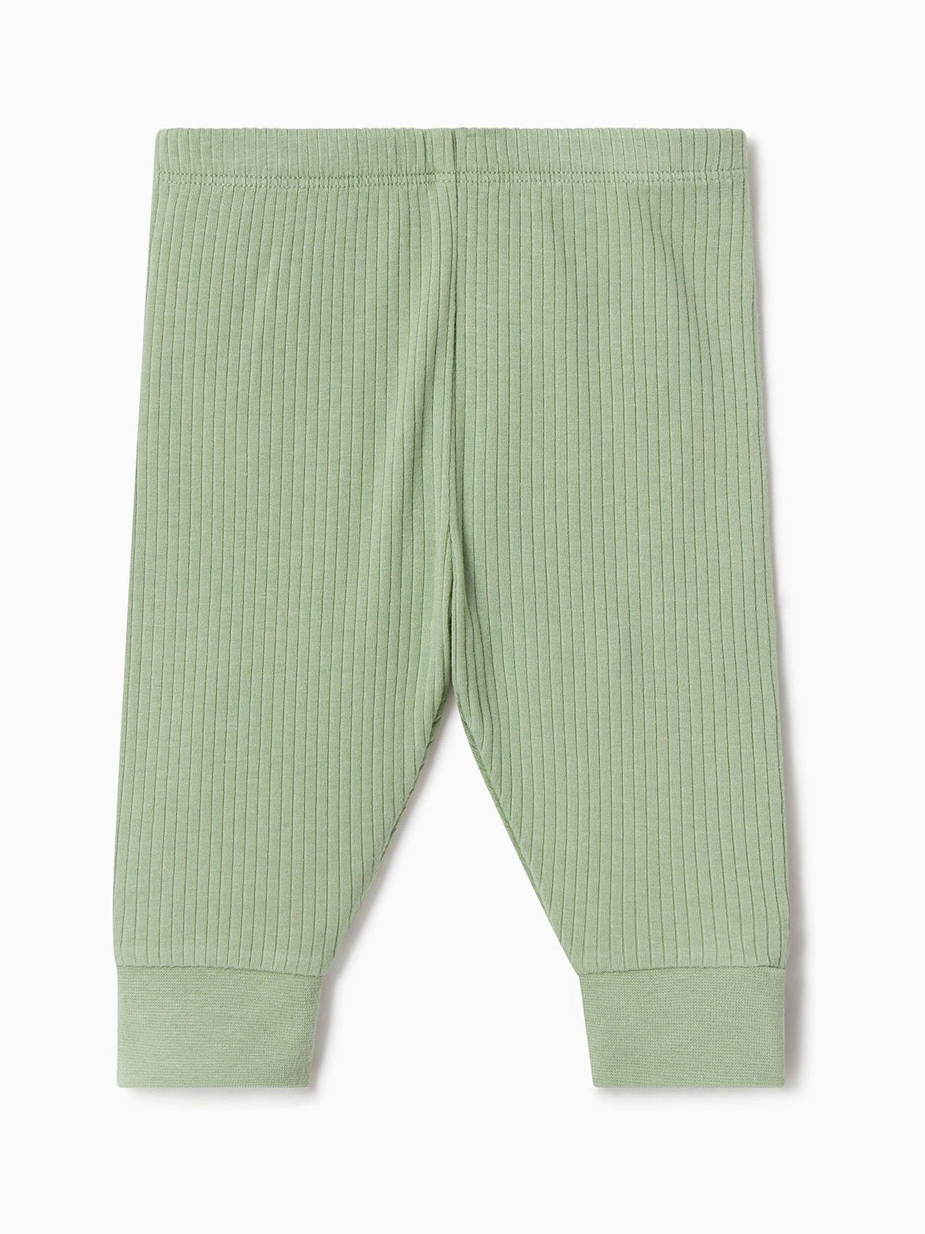 MORI Green Ribbed Pyjamas Set - Image 4 of 4