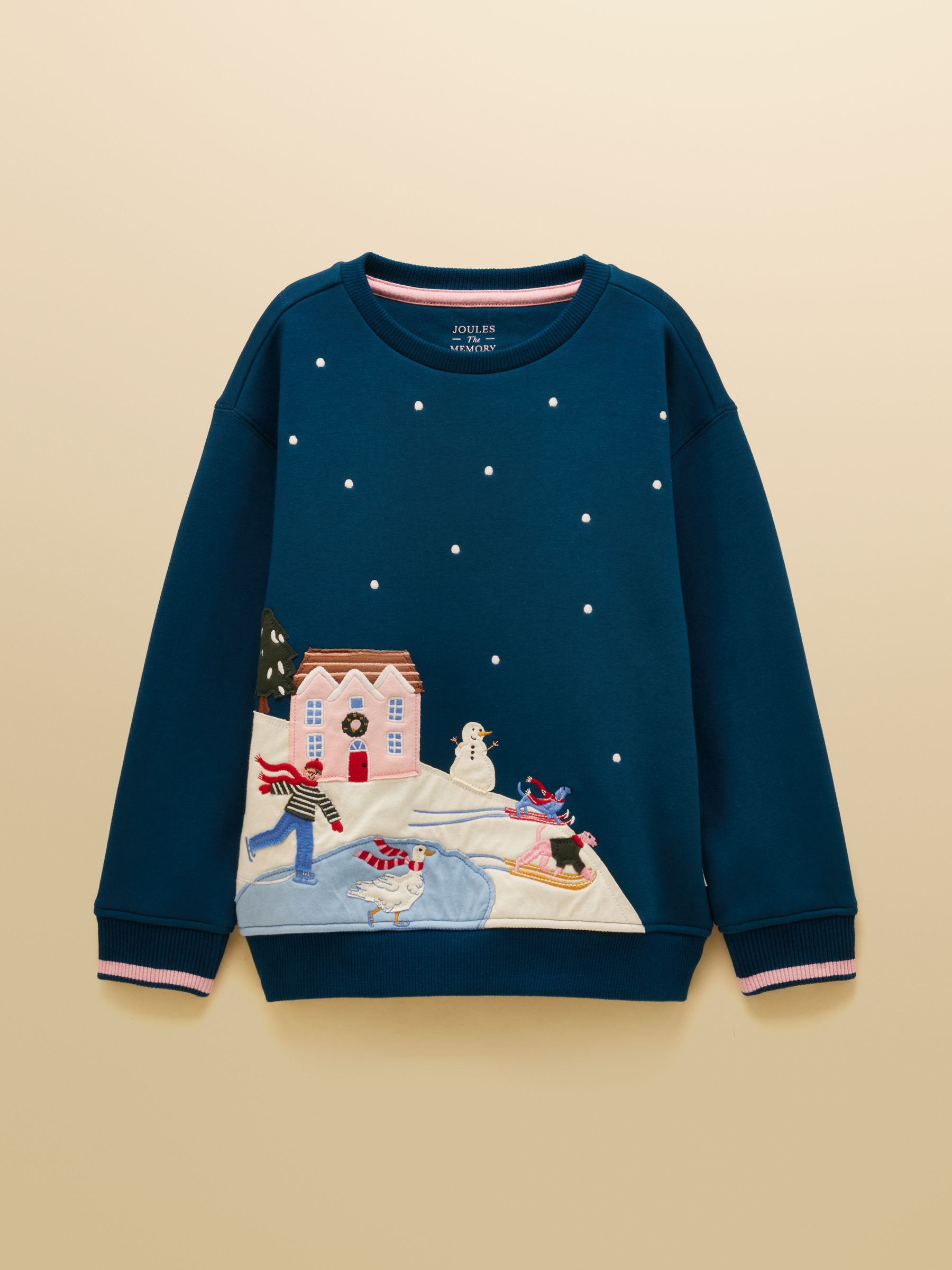 Kids' Mackenzie Teal Blue Sweatshirt With Faux Fur Lining - Image 1 of 5