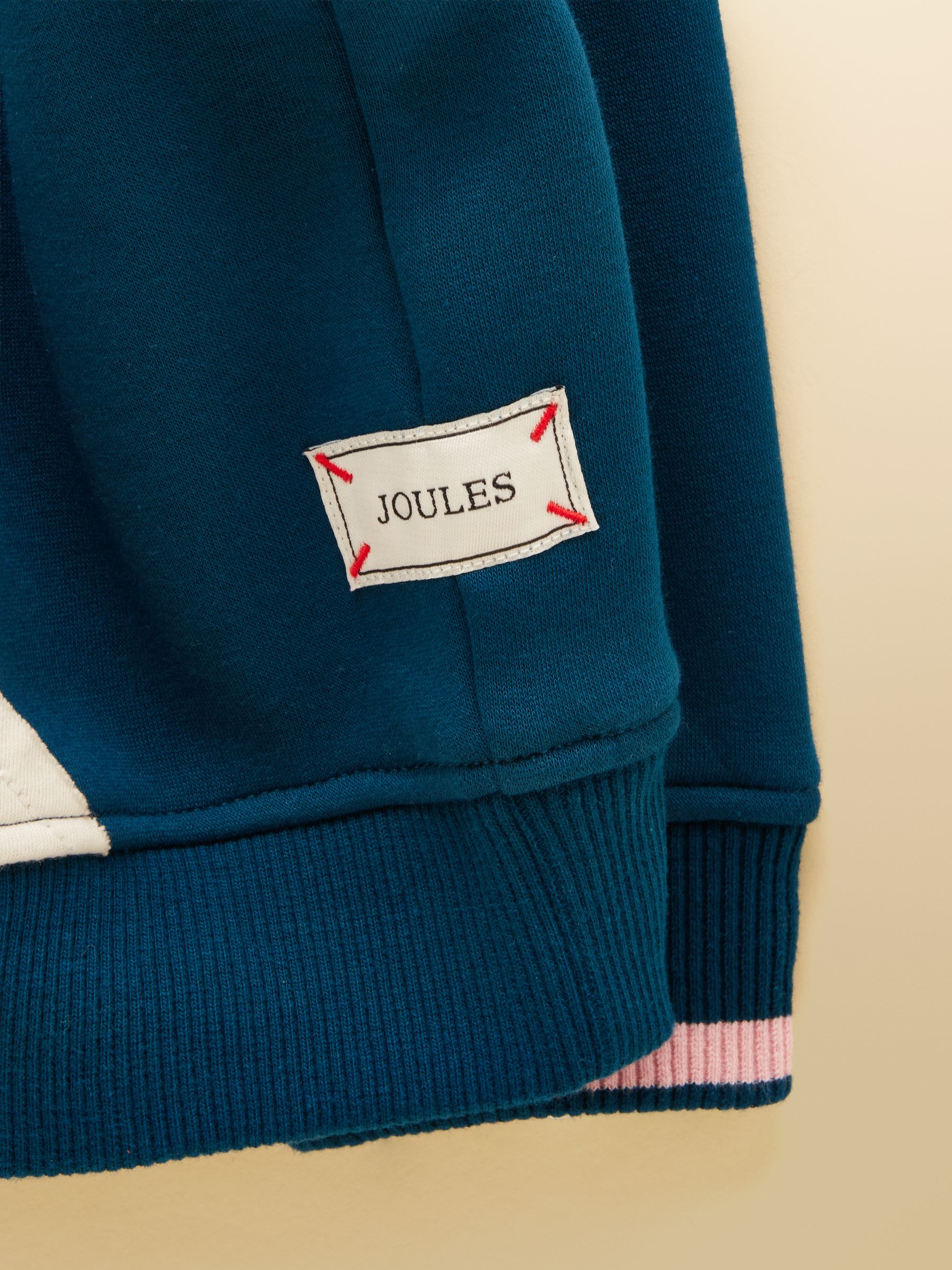 Kids' Mackenzie Teal Blue Sweatshirt With Faux Fur Lining - Image 4 of 5