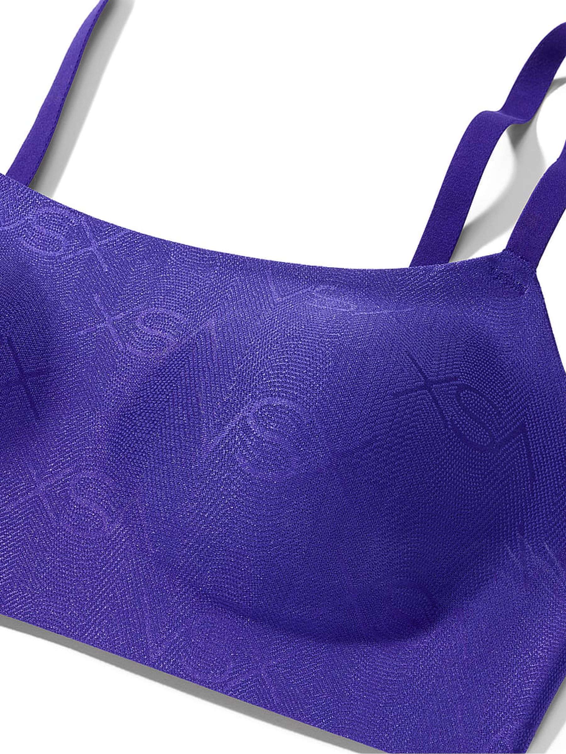 Brilliant Ink Blue Shine Logo Comfort Low Support Sports Bra - Image 3 of 4