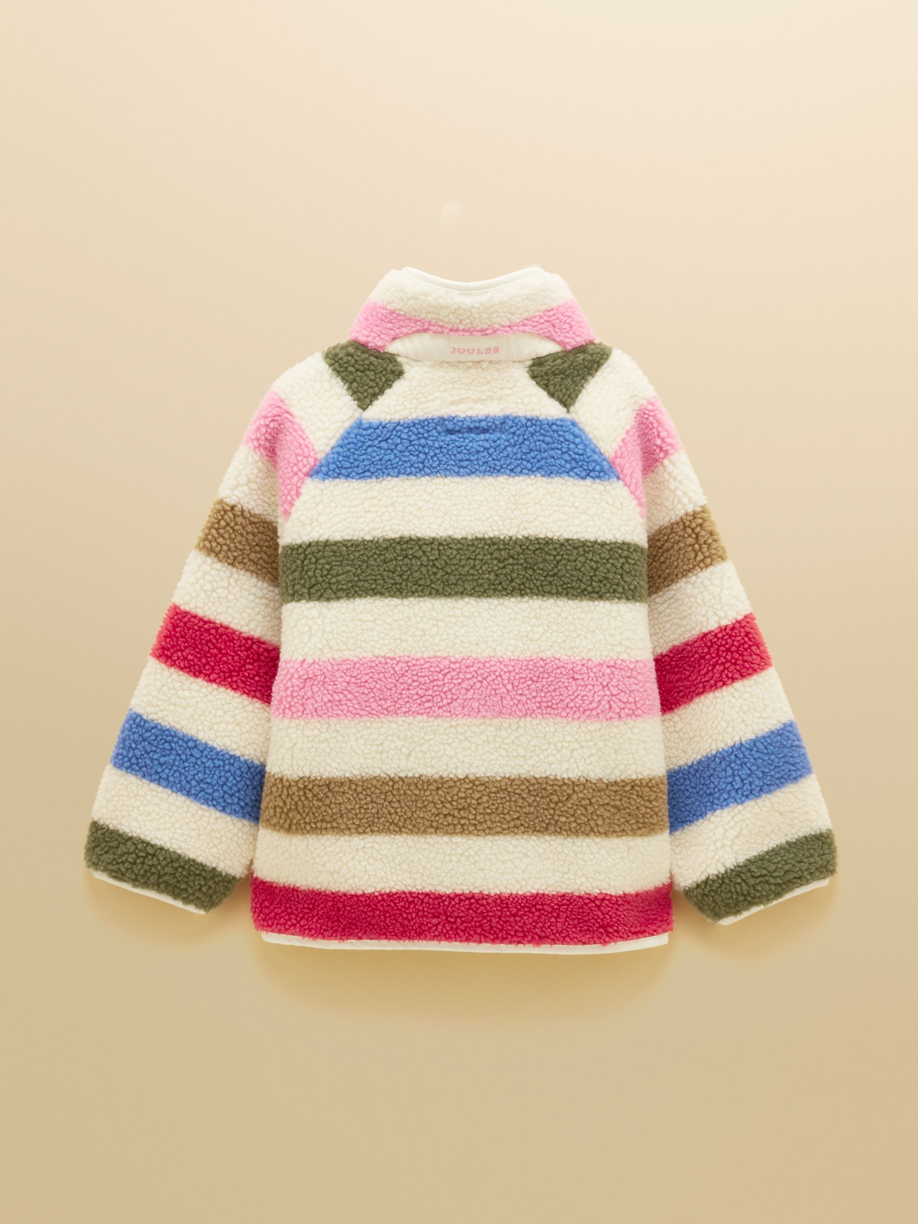 Girls' Borg Multi Stripe Fleece Jacket - Image 2 of 5
