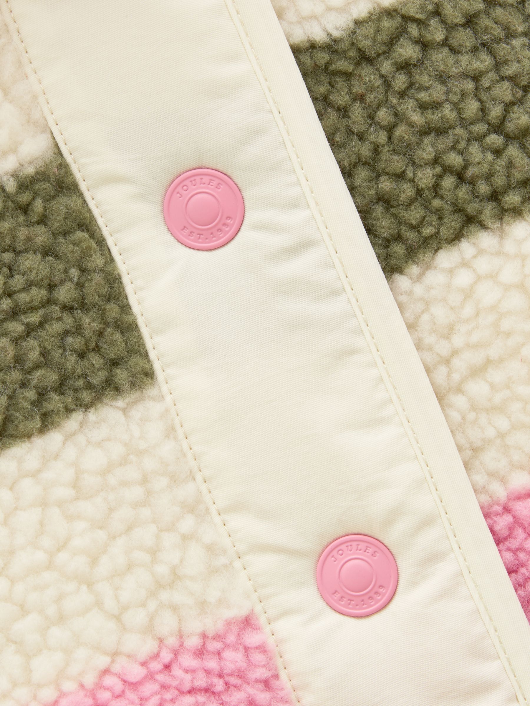 Girls' Borg Multi Stripe Fleece Jacket - Image 4 of 5