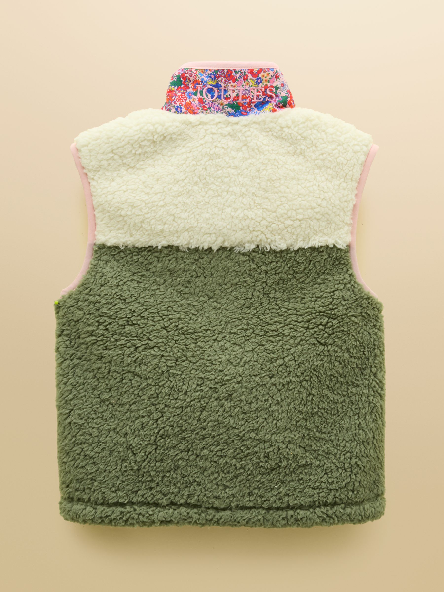 Girls' Tilly Khaki Green Fleece Gilet - Image 2 of 4