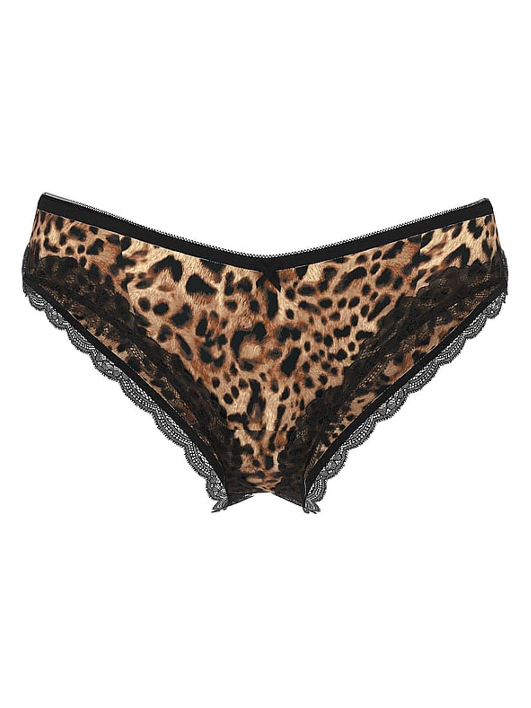 Leopard Brown Cheeky Sheer Shimmer Knickers - Image 1 of 1