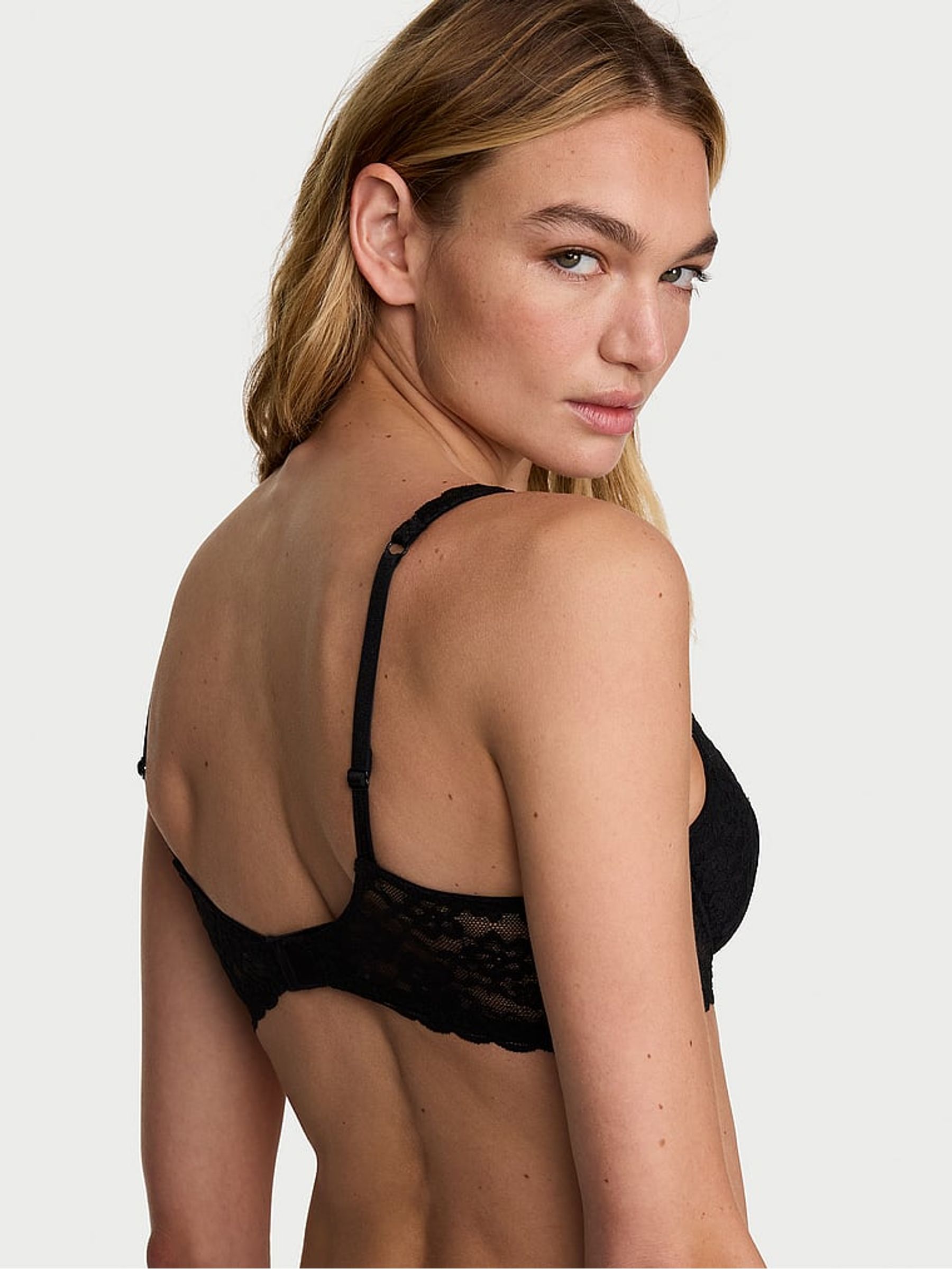 Black Unlined Balcony Lace Bra - Image 3 of 3