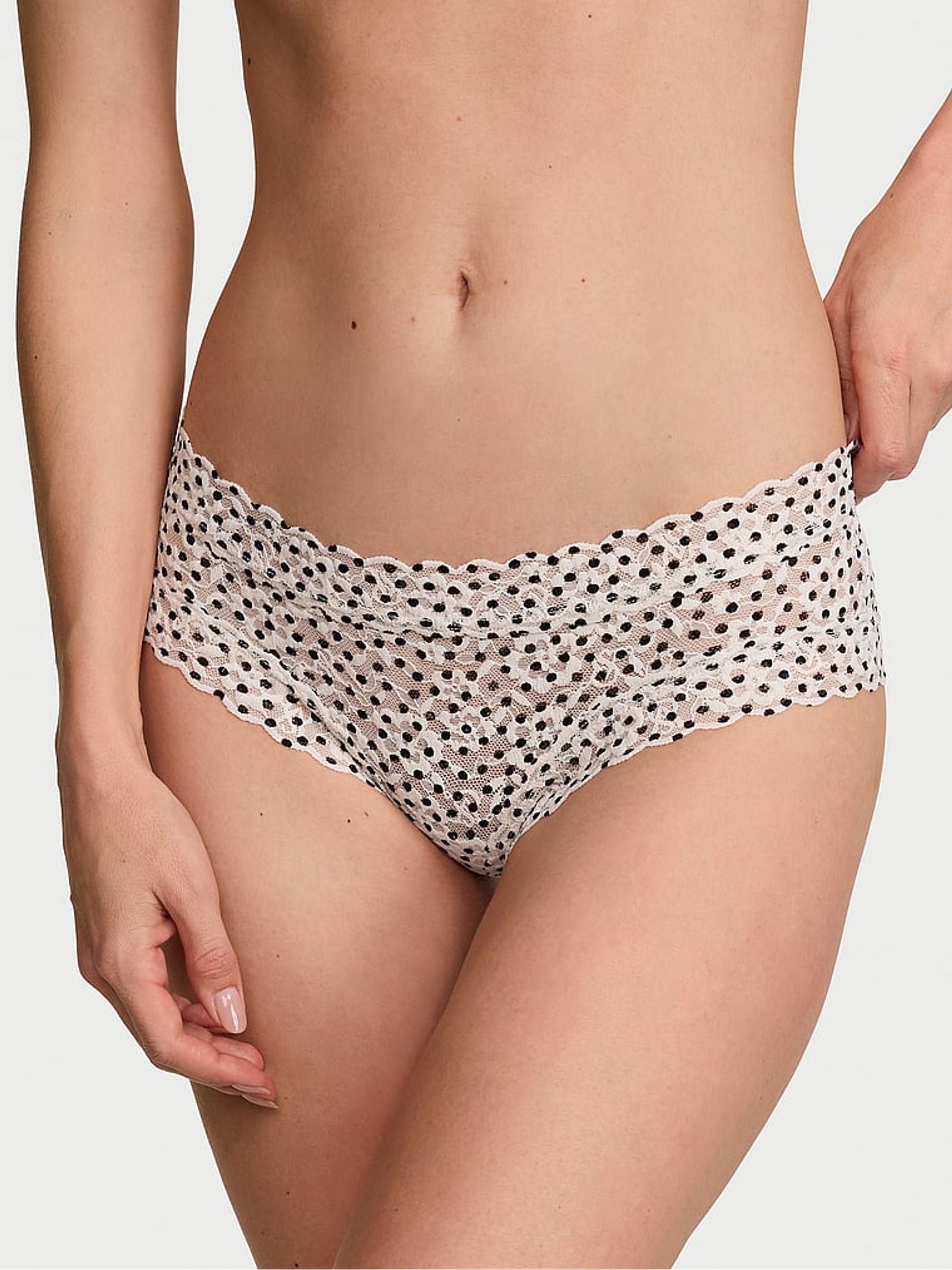 Coconut White Dot Cheeky Knickers - Image 1 of 2