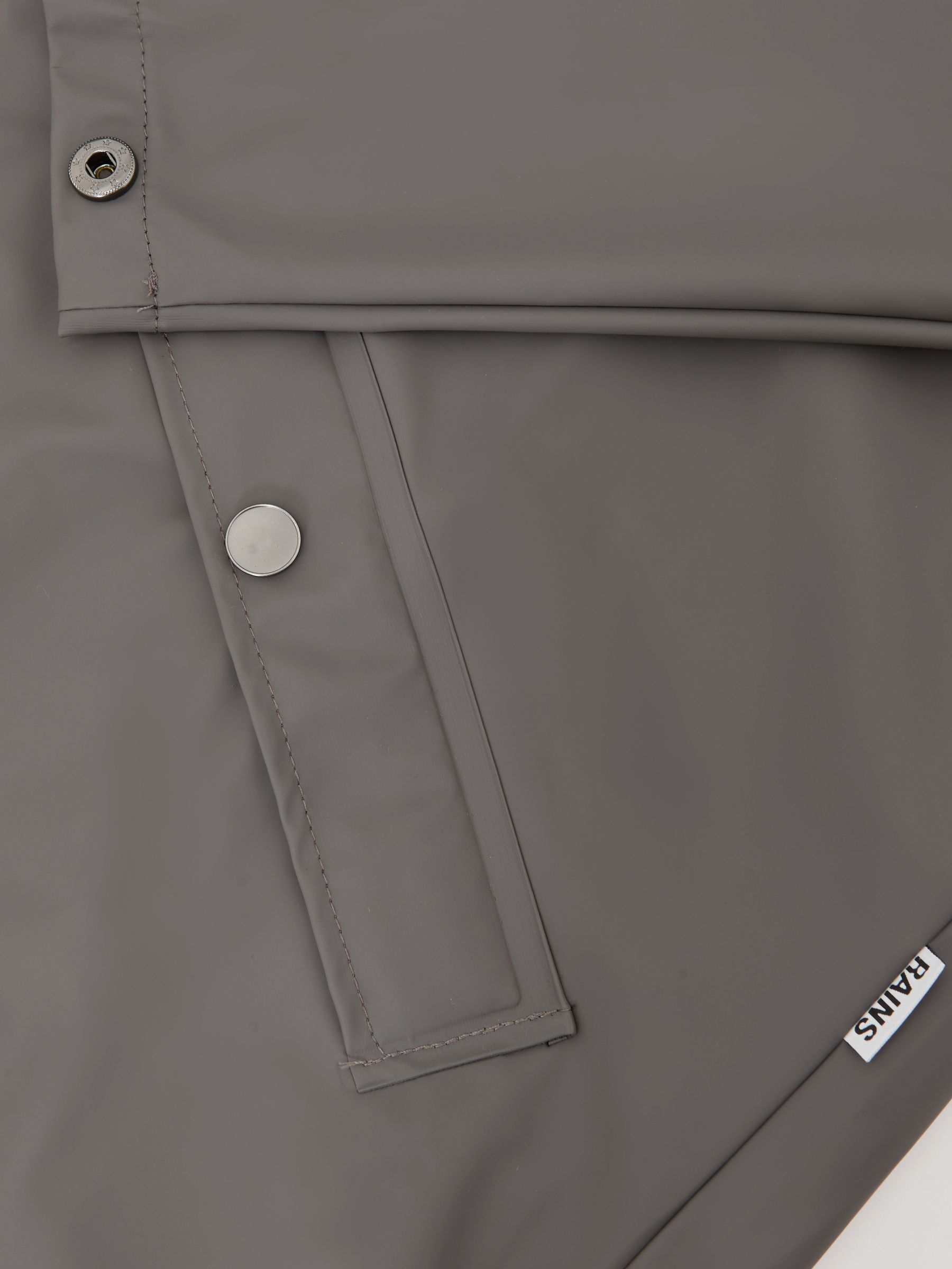 Rains Waterproof Hooded Rain Jacket in Grey - Image 5 of 5