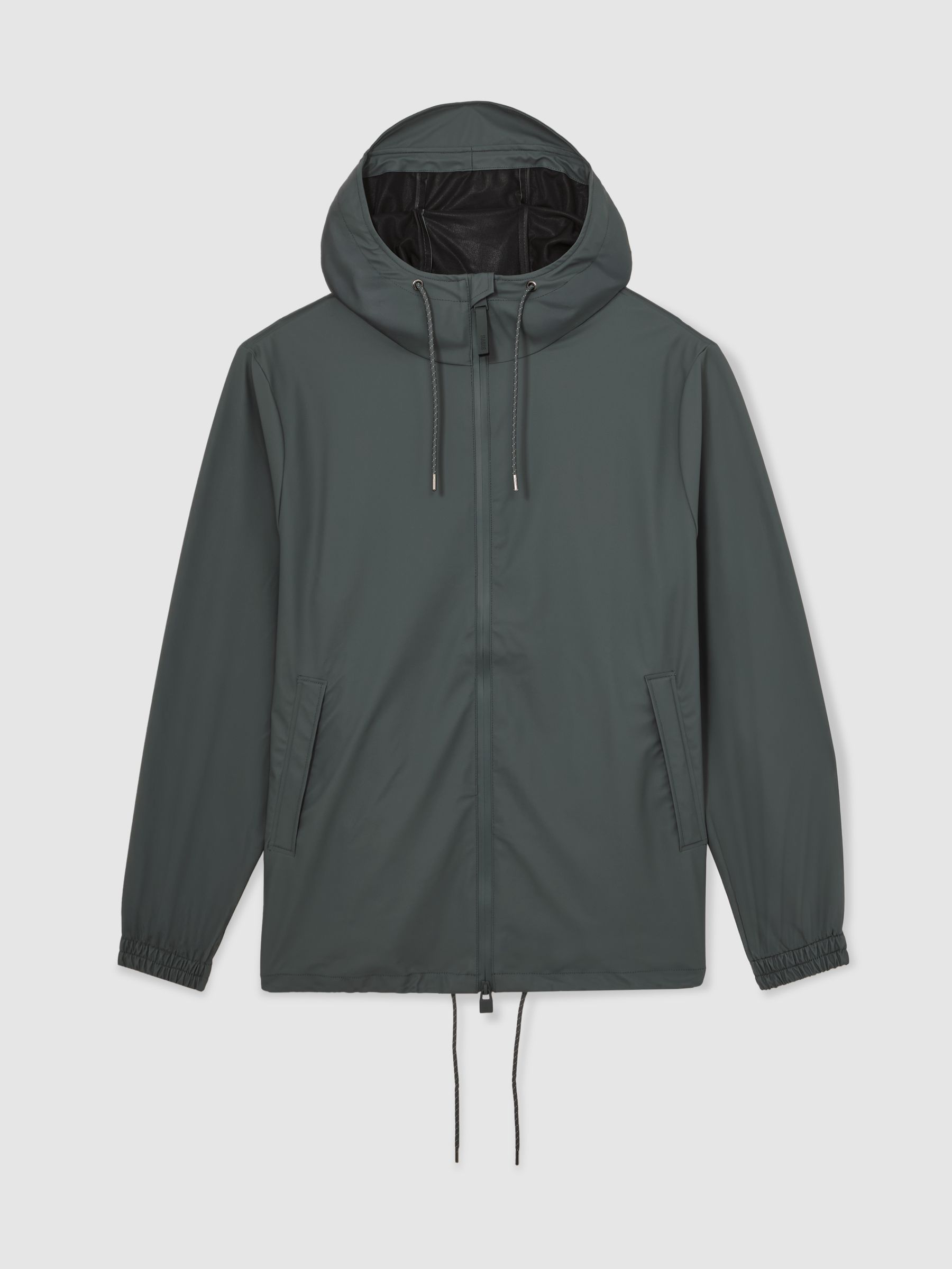 Rains Waterproof Hooded Raincoat in Lagoon - Image 2 of 5