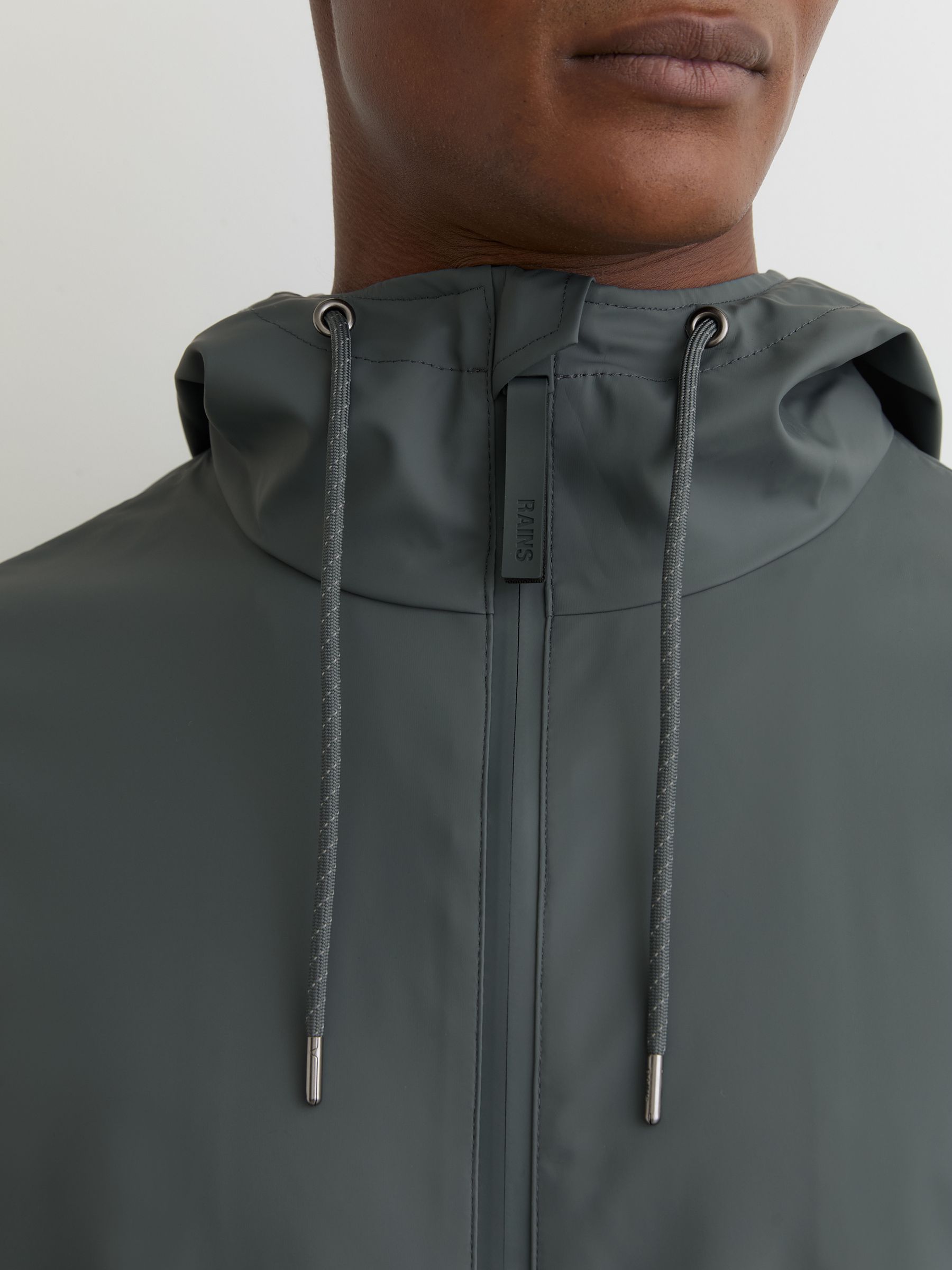 Rains Waterproof Hooded Raincoat in Lagoon - Image 3 of 5