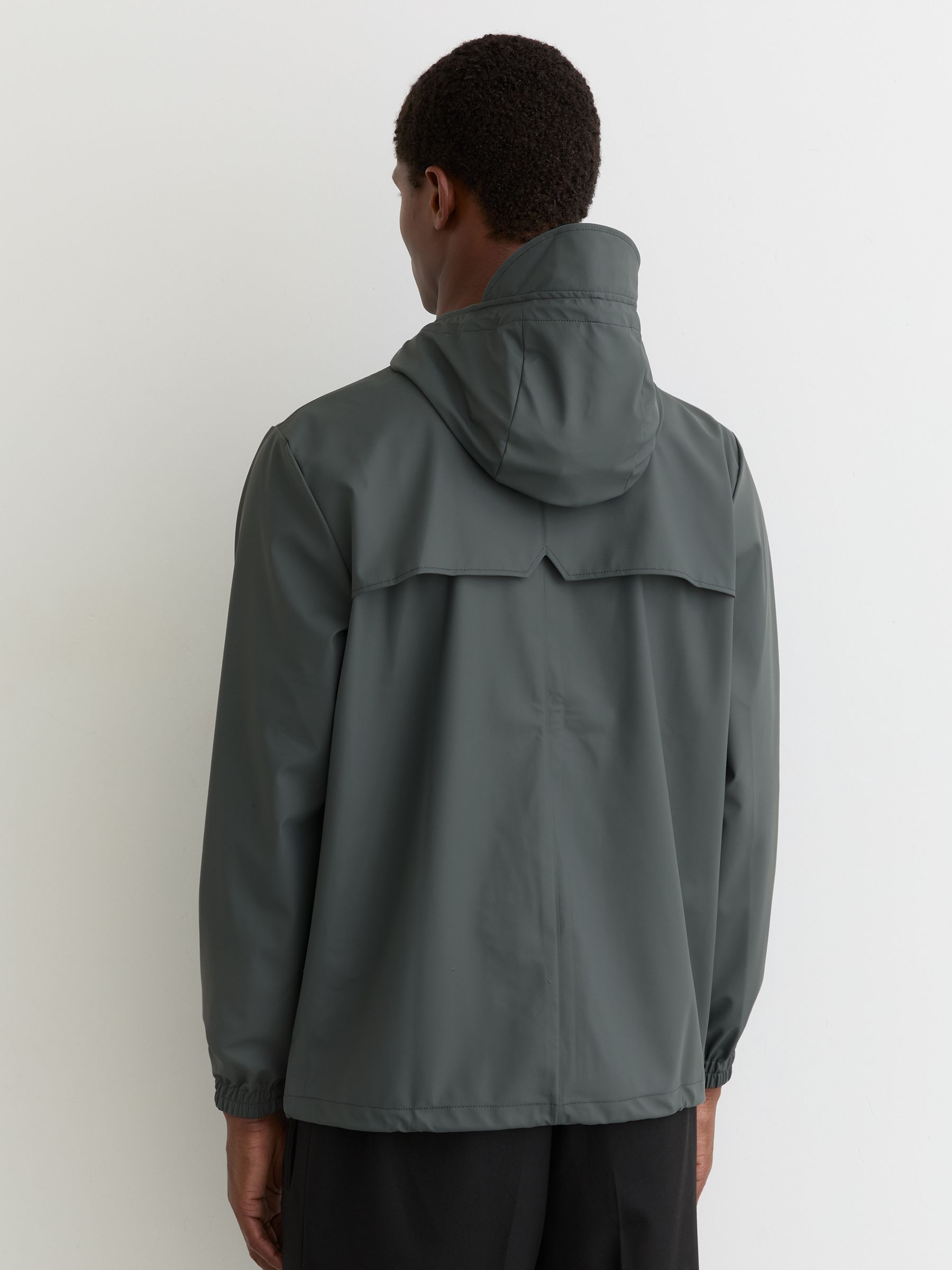 Rains Waterproof Hooded Raincoat in Lagoon - Image 4 of 5