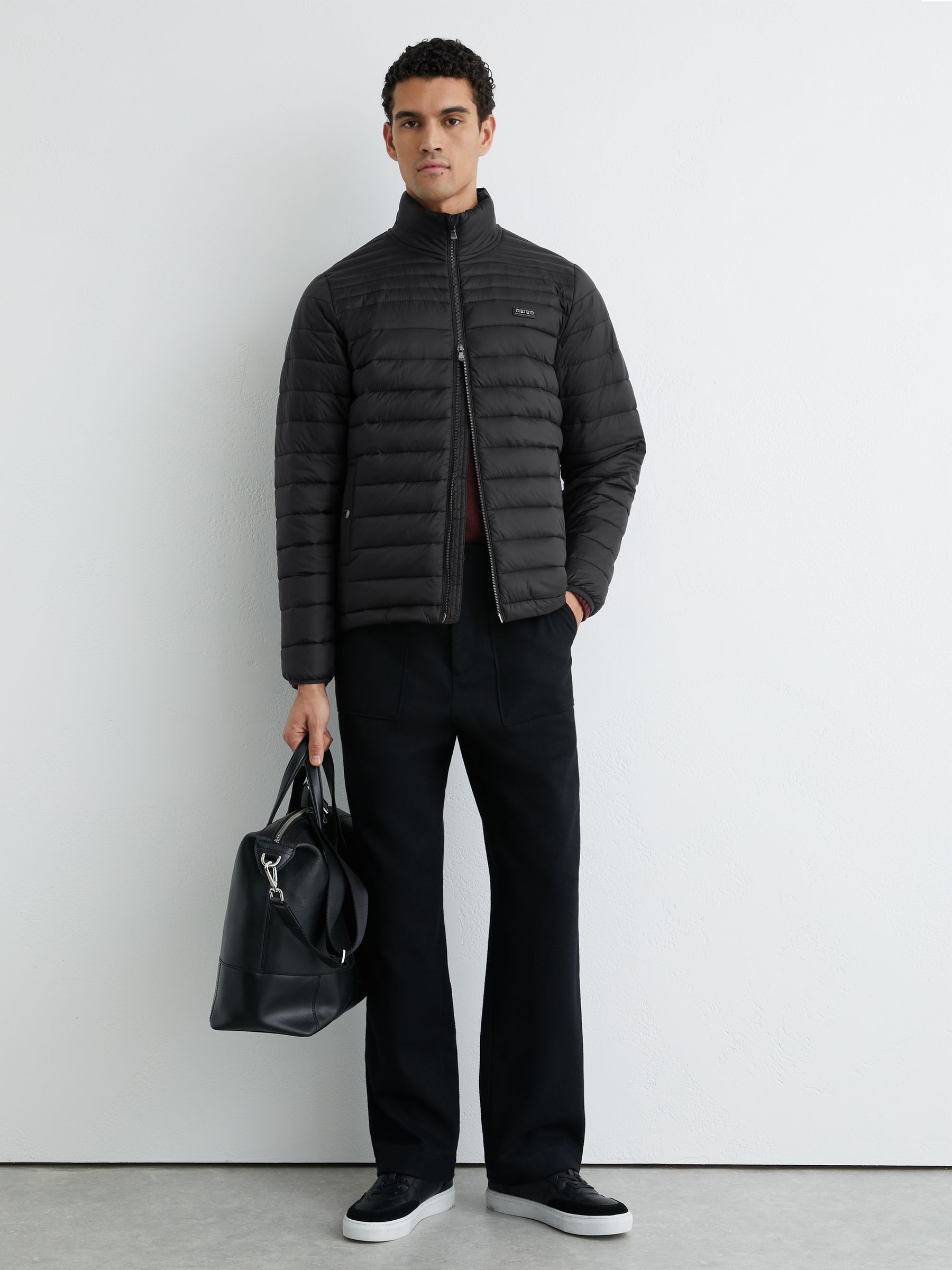 Quilted Zip-Through Jacket in Black - image 5