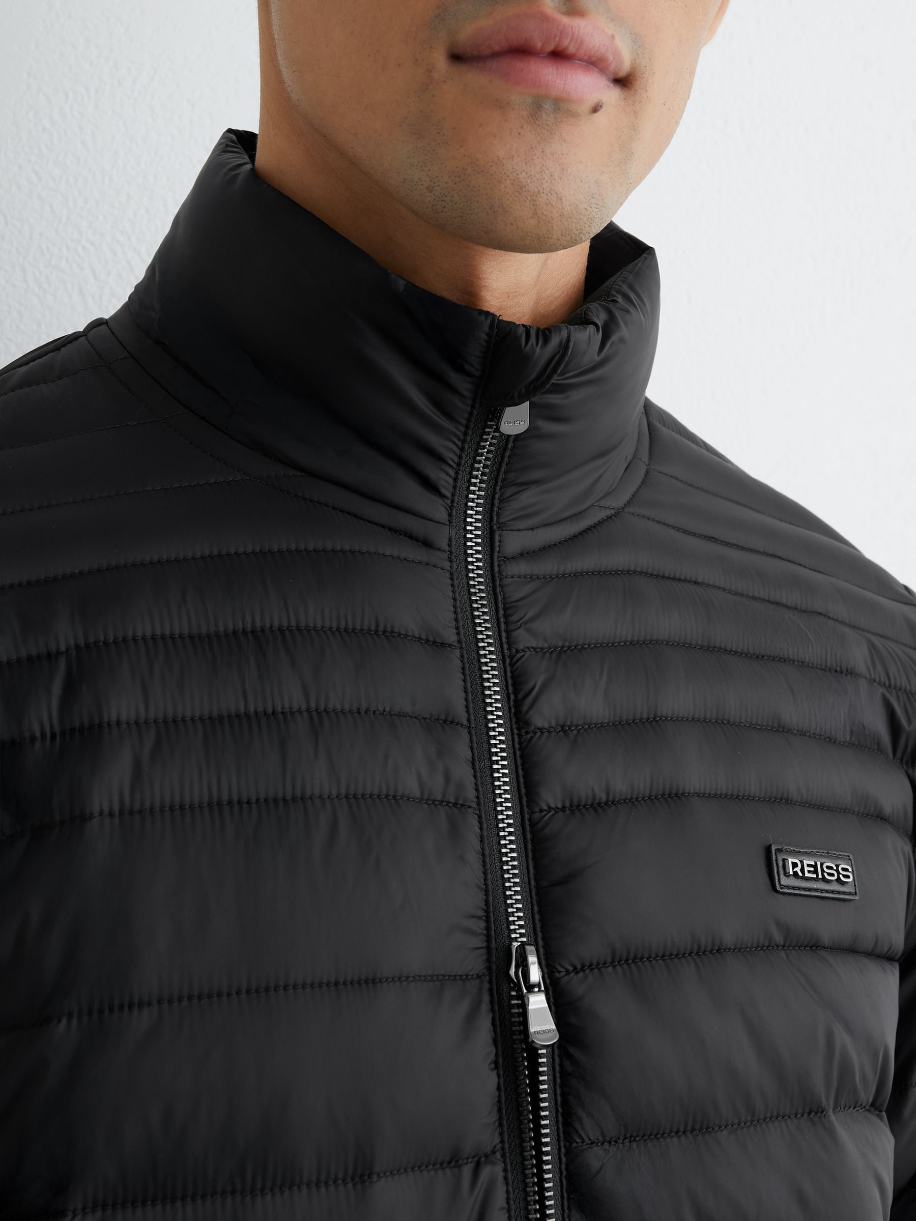Quilted Zip-Through Jacket in Black - image 3