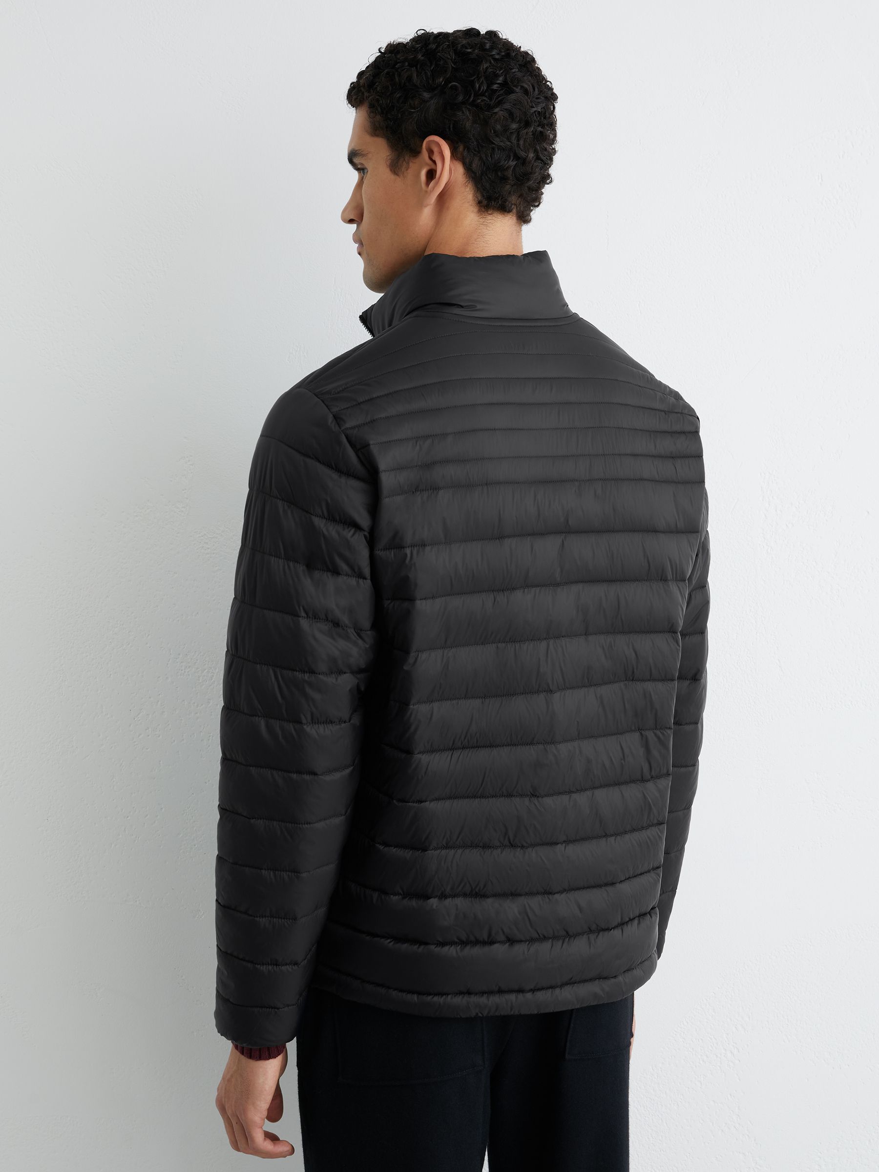 Quilted Zip-Through Jacket in Black - image 4