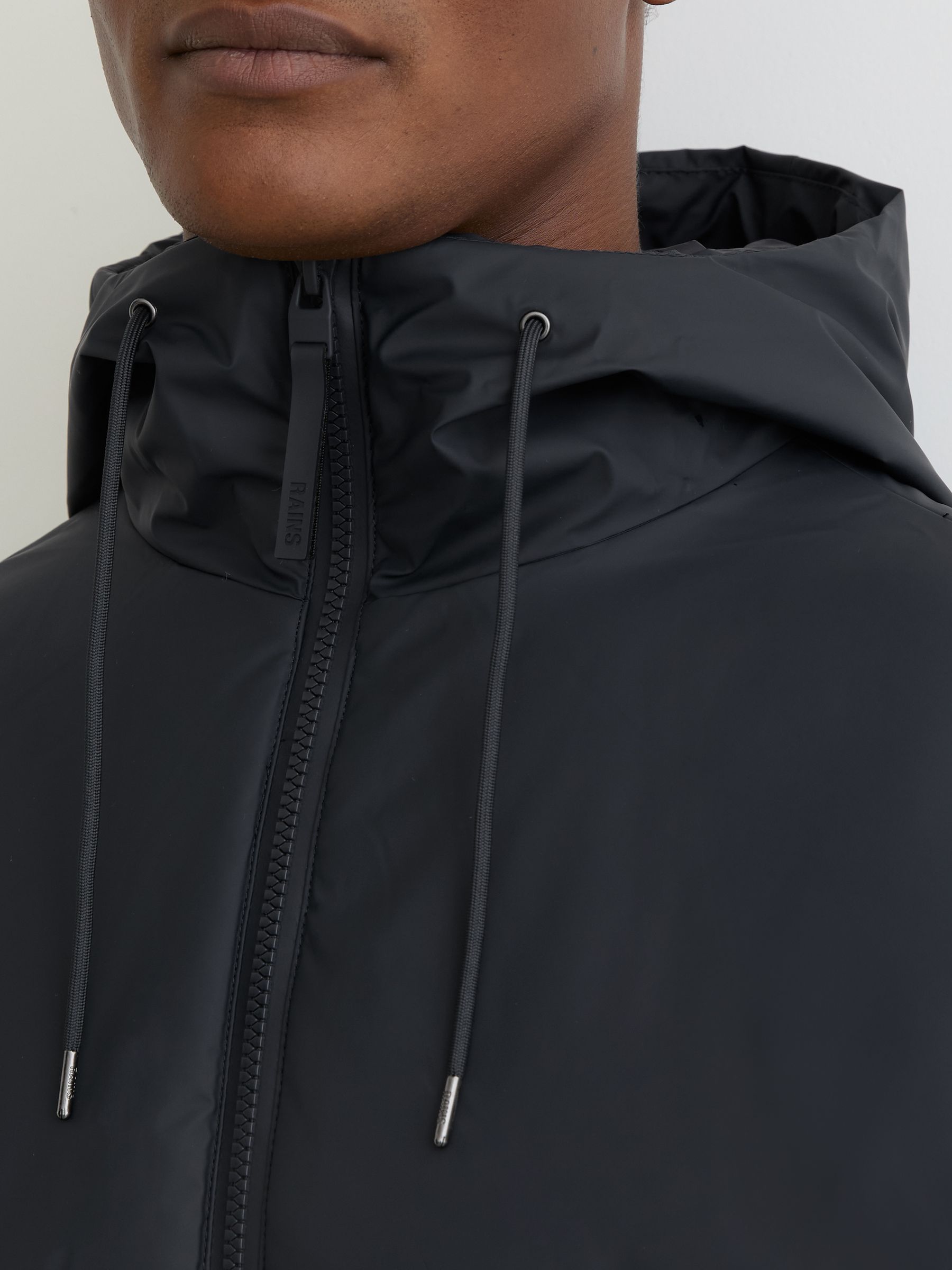 Rains Short Insulated Waterproof Jacket in Navy - Image 3 of 5