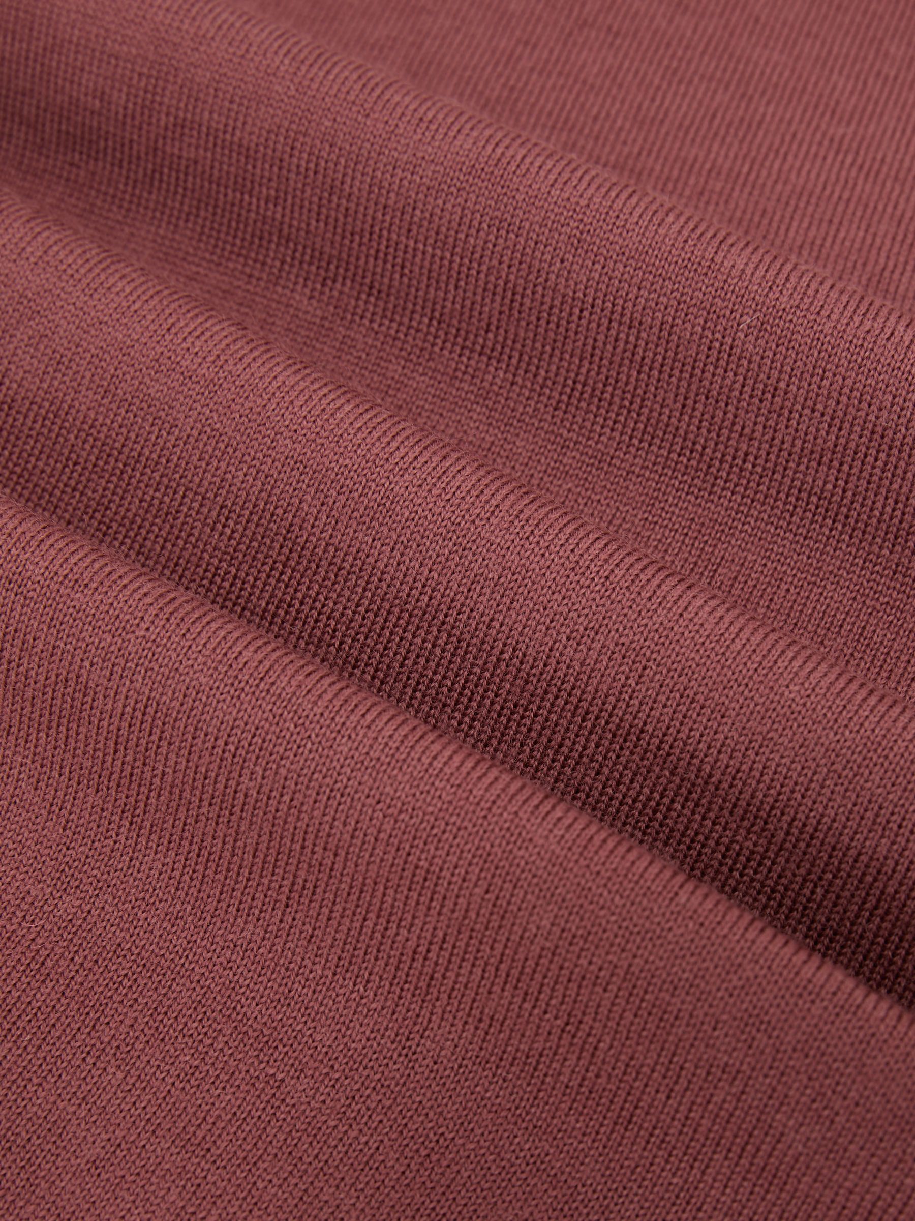 Merino Wool Raglan-Sleeve T-Shirt in Raspberry Pink - Image 6 of 6