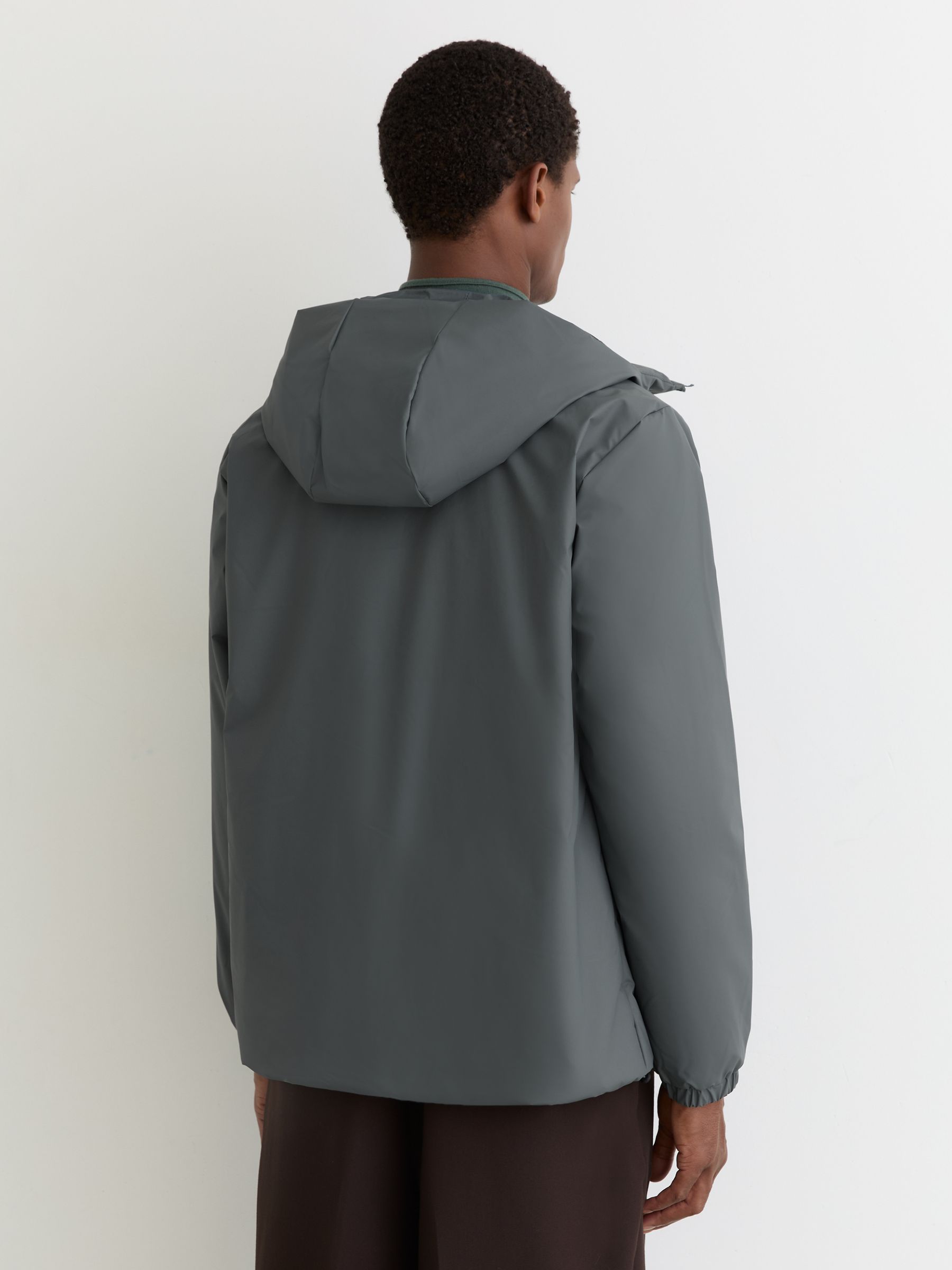 Rains Short Insulated Waterproof Jacket in Lagoon - Image 4 of 5