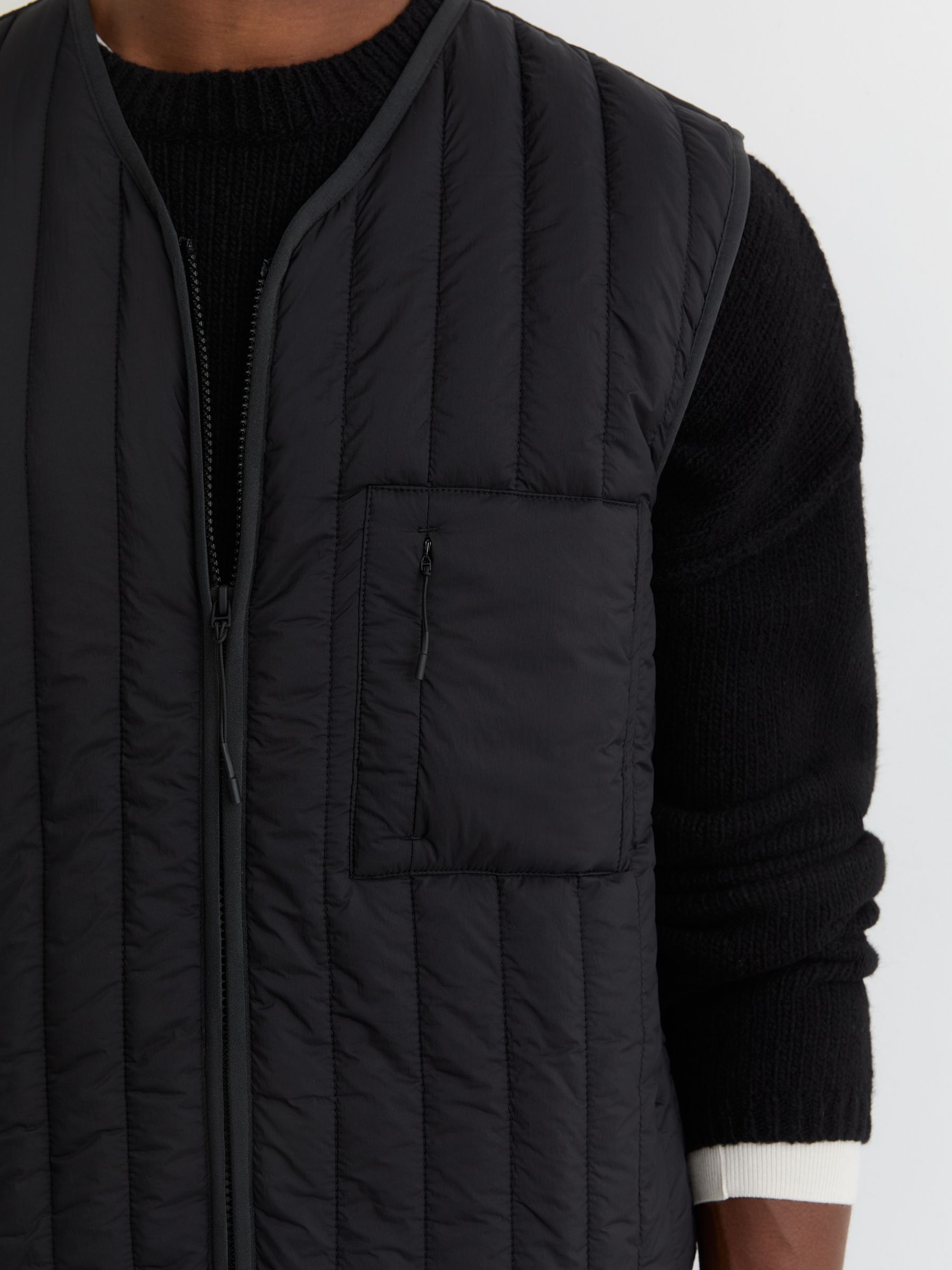 Rains Quilted Liner Vest in Navy - Image 3 of 5