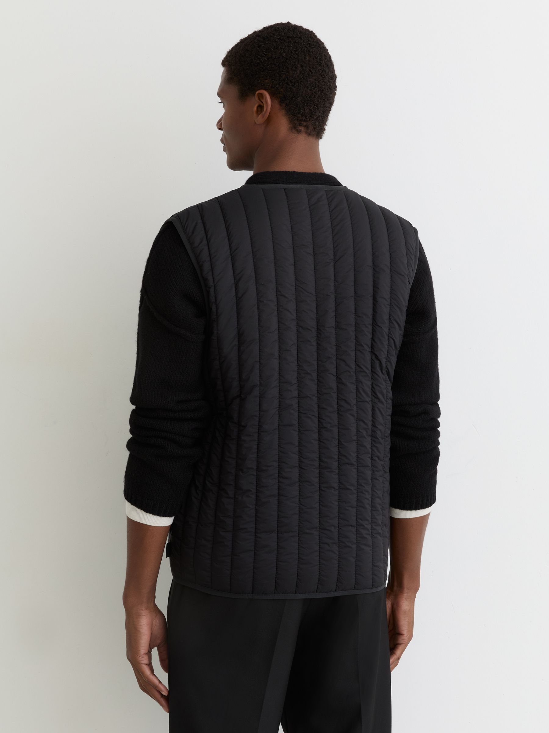 Rains Quilted Liner Vest in Navy - Image 4 of 5
