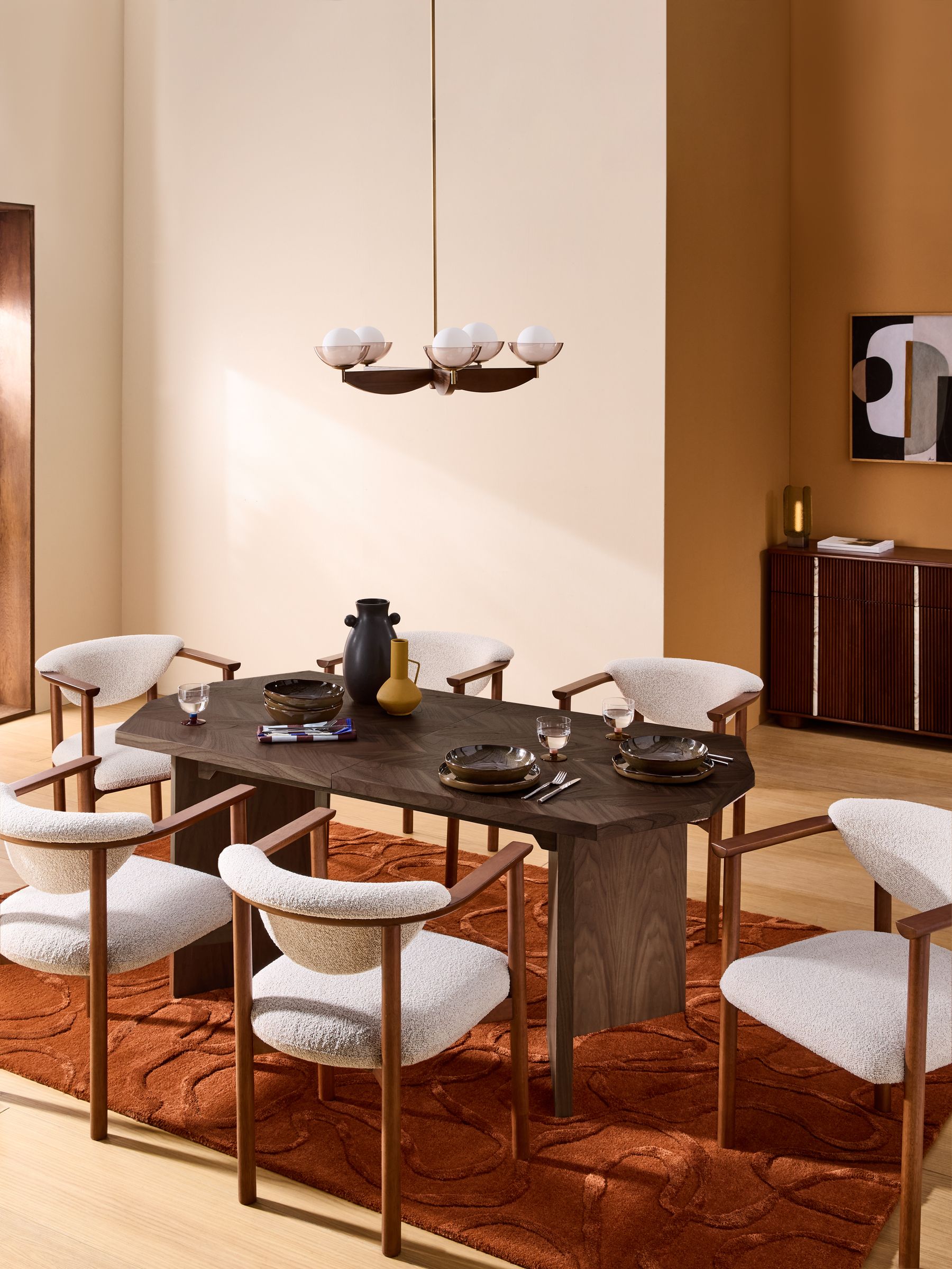 Brennan 6 to 8 Seater Dining Table in Walnut - Image 1 of 8 Brennan 6 to 8 Seater Dining Table in Walnut - Image 1 of 8